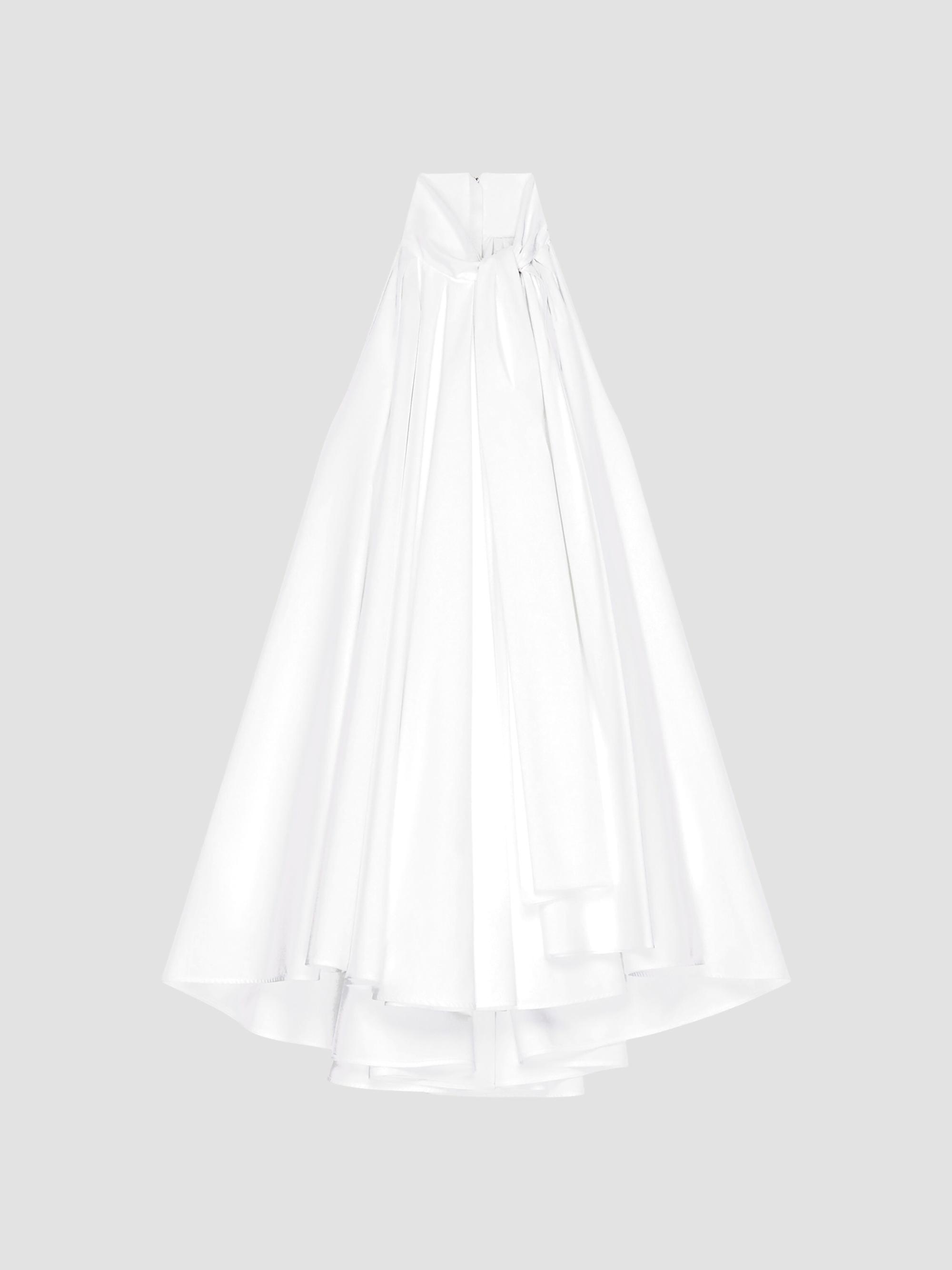 Givenchy Women's Mini Dress in Poplin with Bow - White | Thumbnail 6