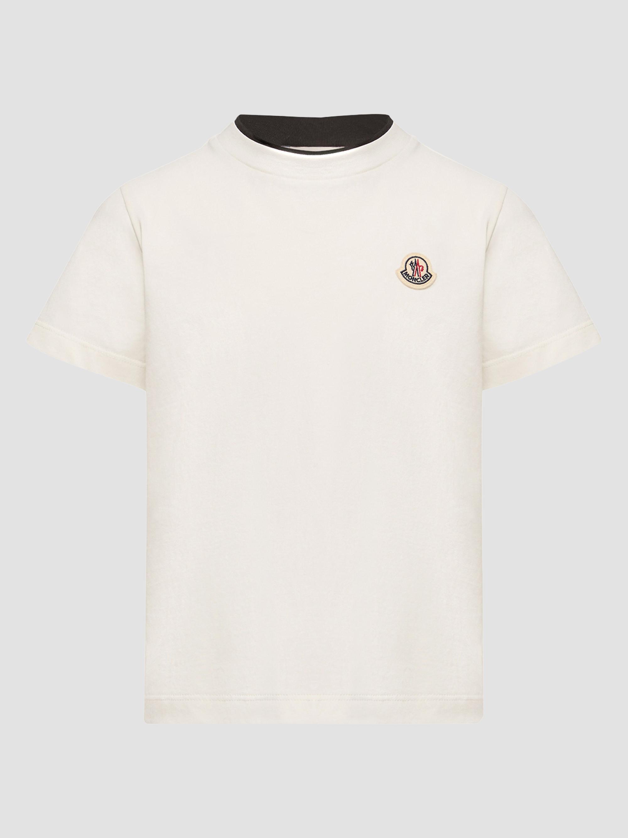 Moncler Little Boy's & Boy's Crewneck T-Shirt in Cotton - White | Thumbnail 5