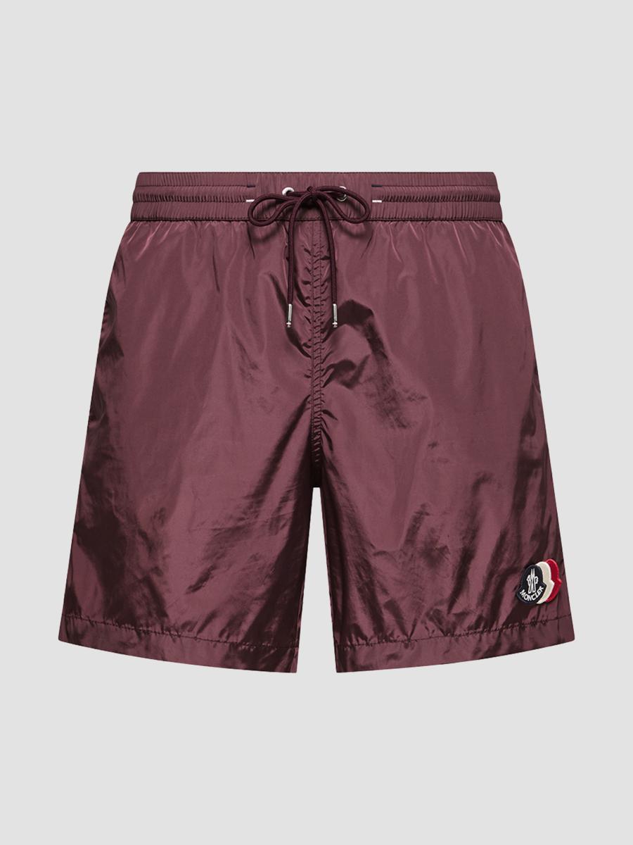 Moncler Men's Swim Trunks In Purple
