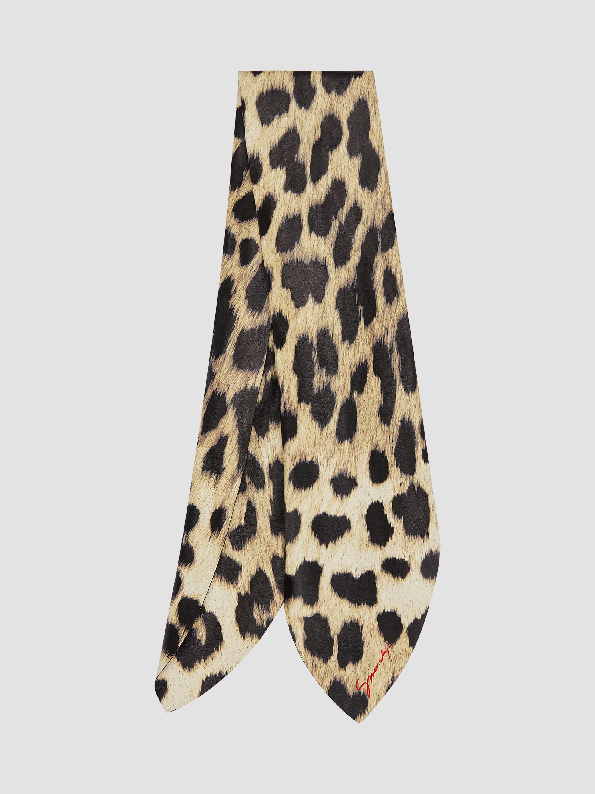 GIVENCHY スカーフ Givenchy Scarf in Leather with Leopard Print | Saks Fifth Avenue