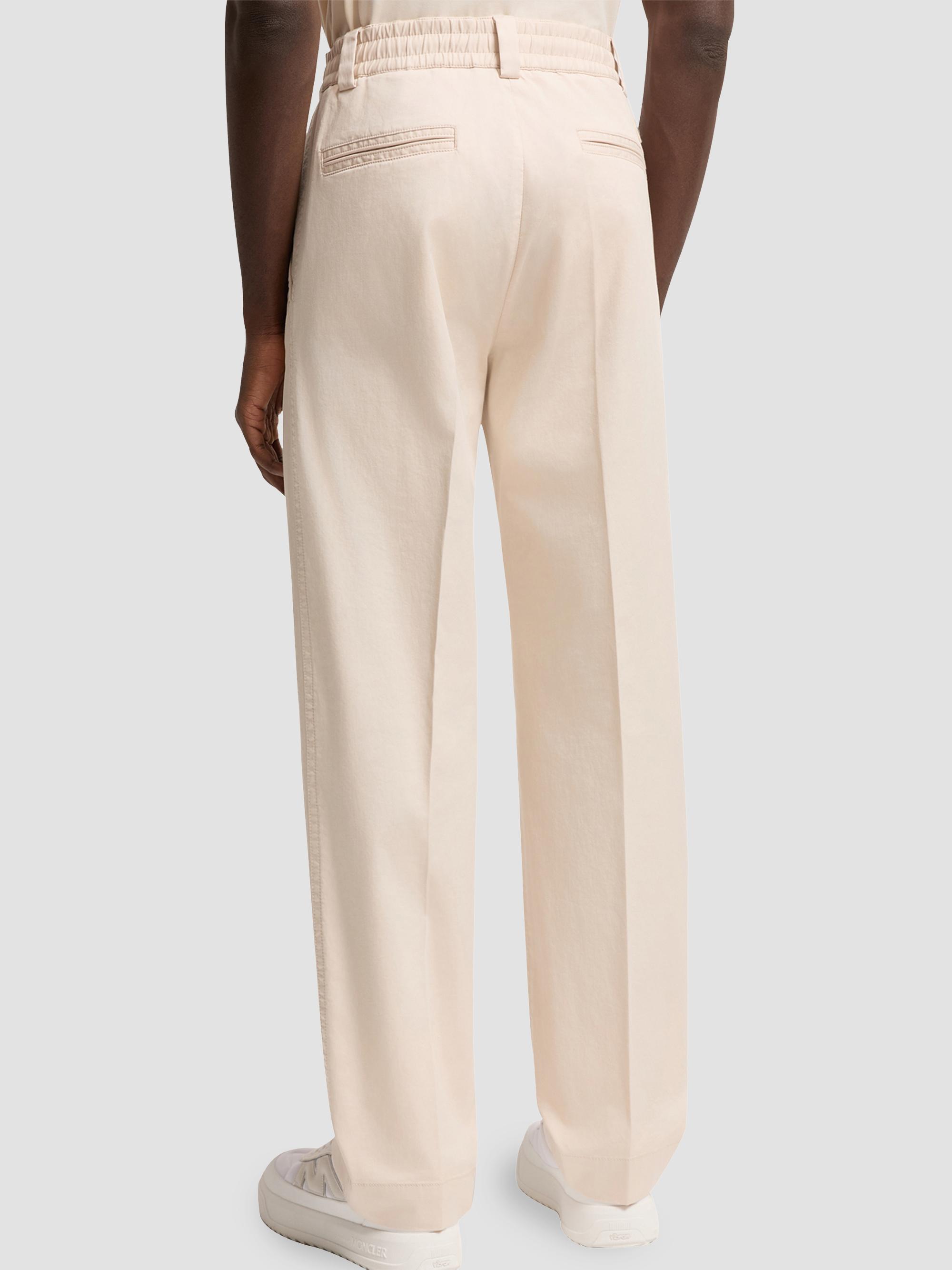 Moncler Men's Pants in Cotton - White | Thumbnail 3