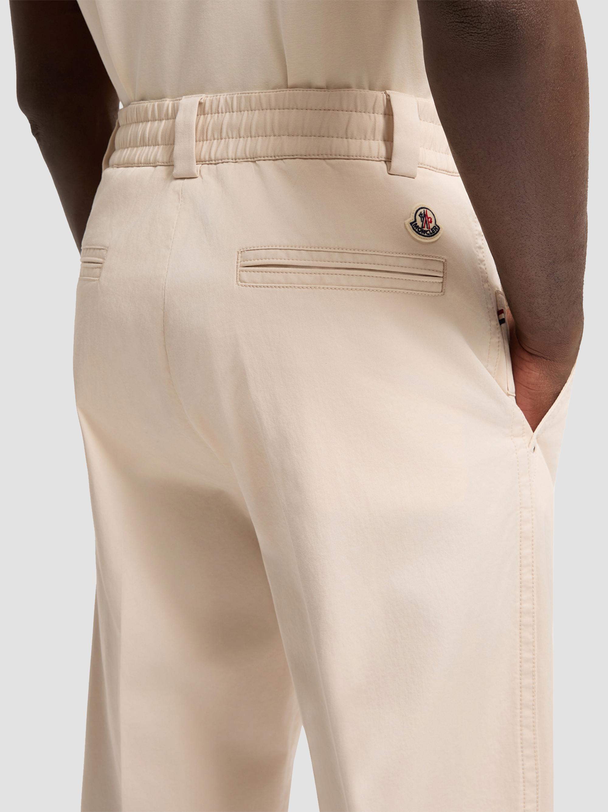 Moncler Men's Pants in Cotton - White | Thumbnail 4