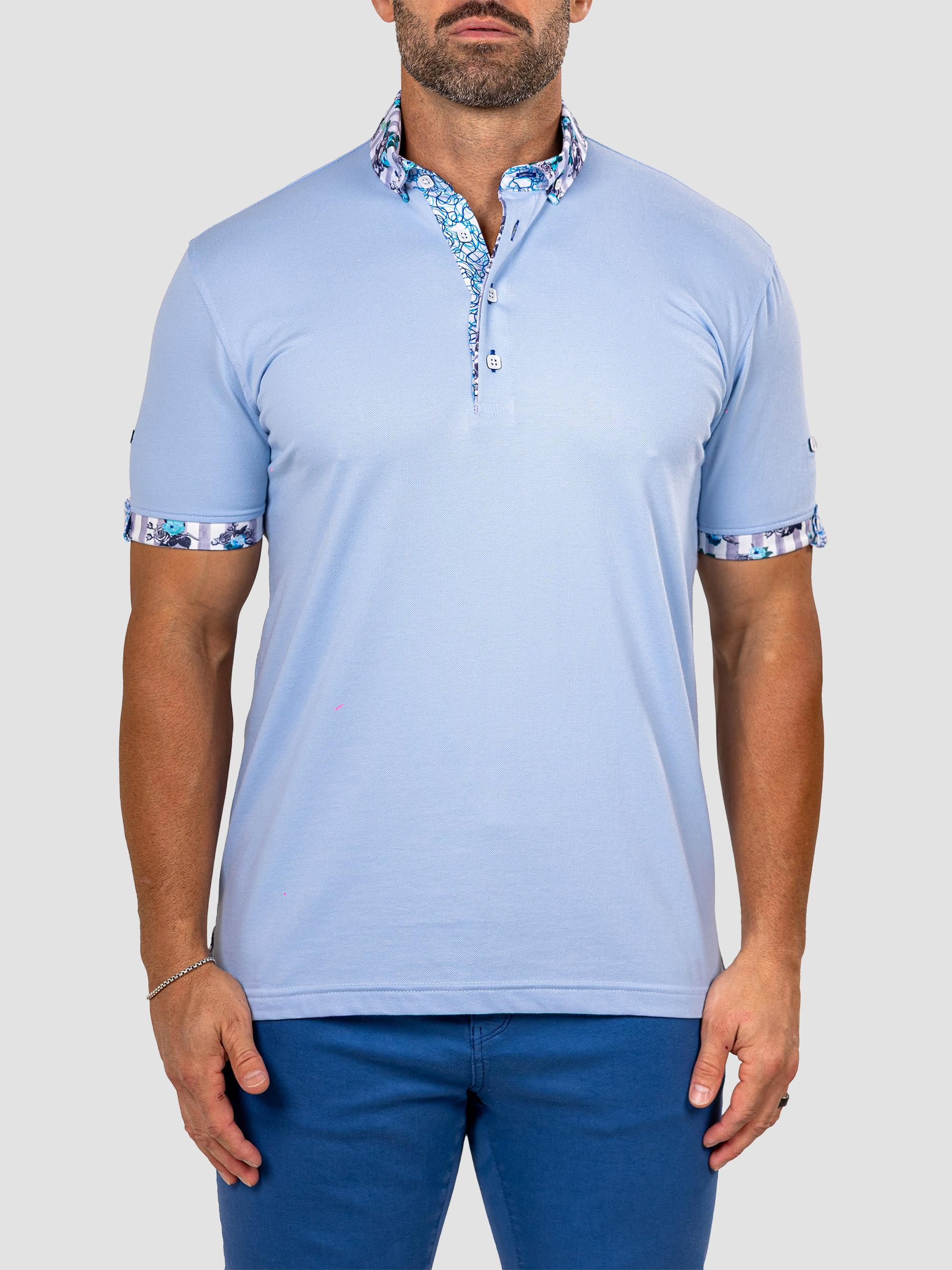 Maceoo Men's Newton Marthyr Polo Shirt - Blue | Thumbnail 9