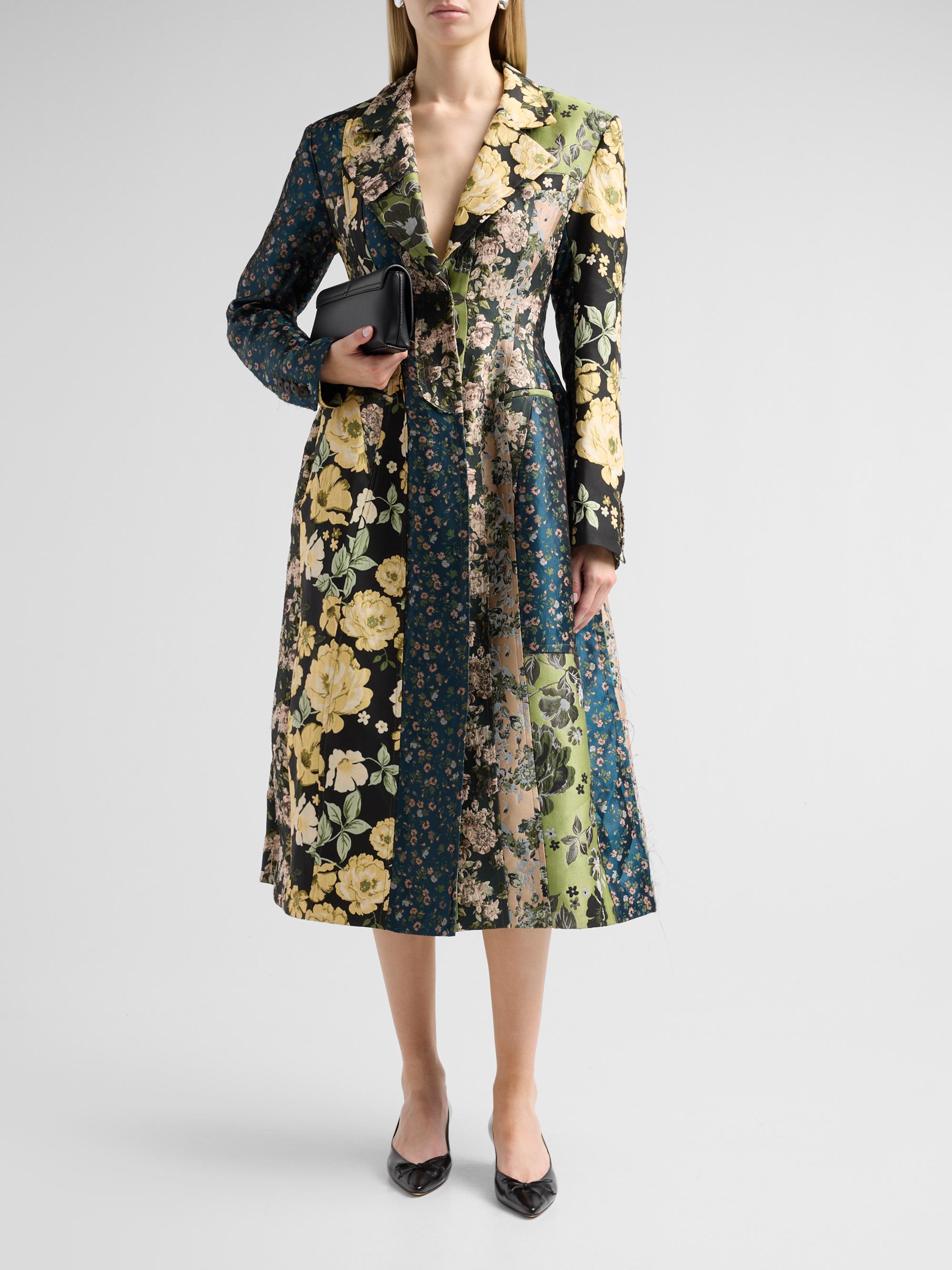 Jason Wu Collection Mixed Floral Jacquard Paneled Coatdress | Saks