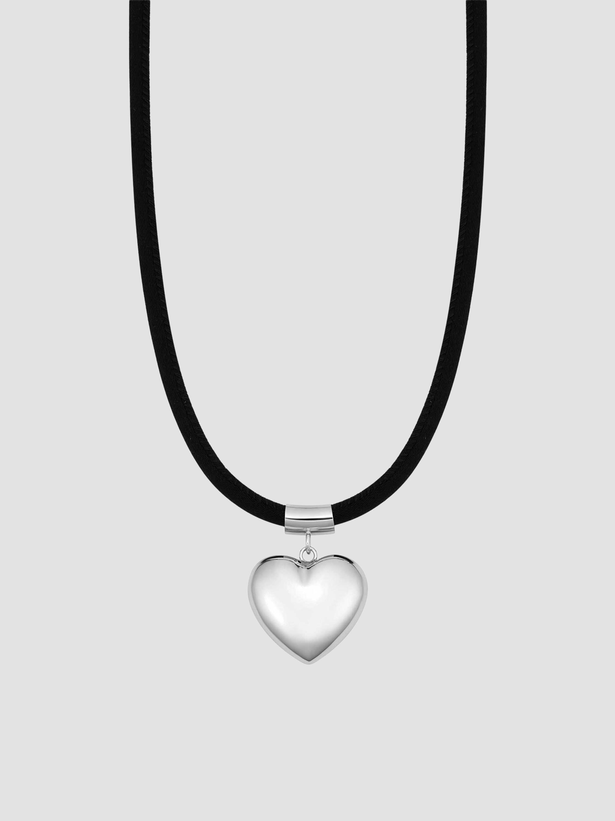 Oradina Women's Lover Cord Pendant Necklace in Sterling Silver - Silver