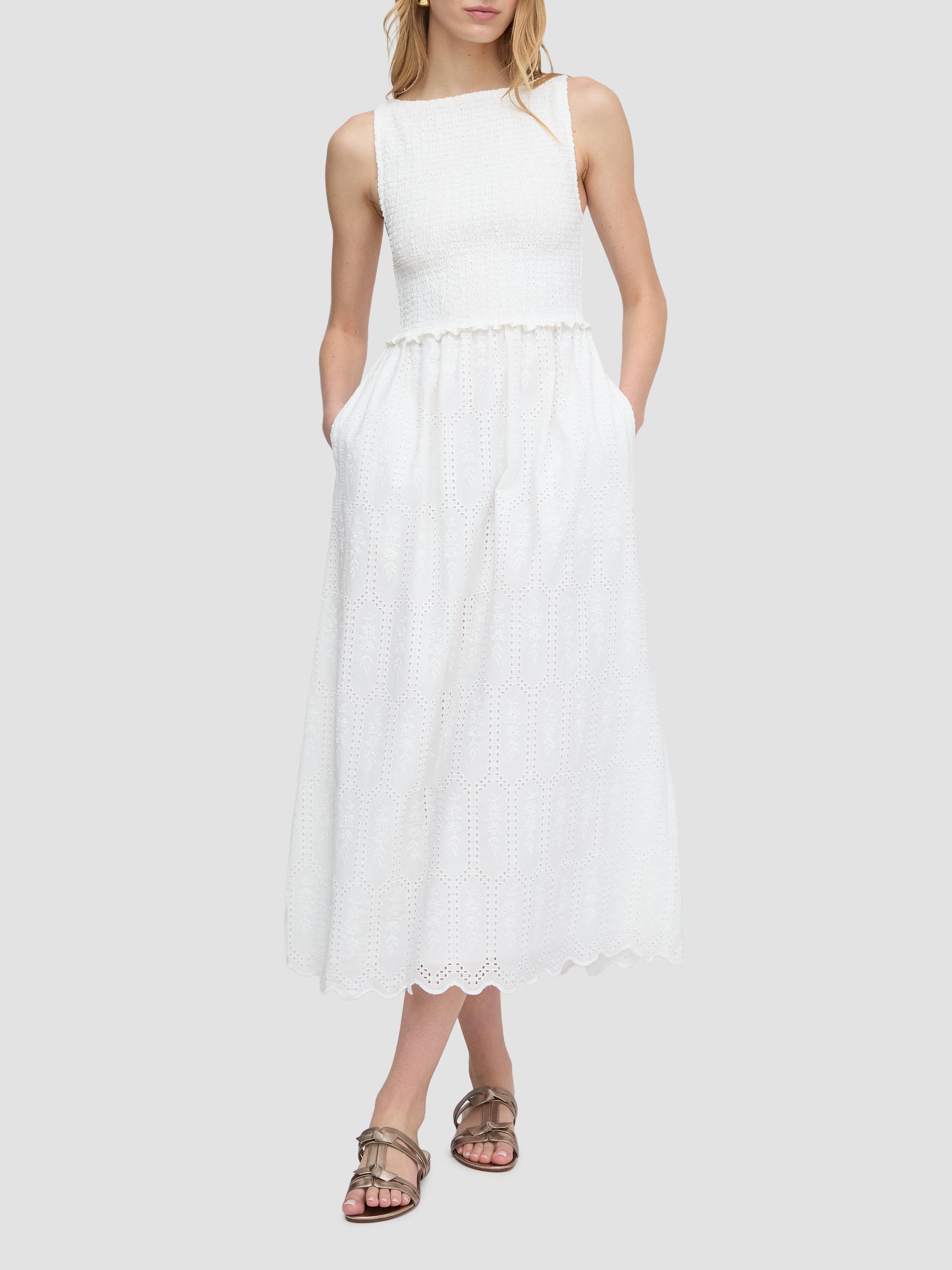 Hill House Home Women's The Christina Nap Dress - White Trellis Broderie | Thumbnail 5