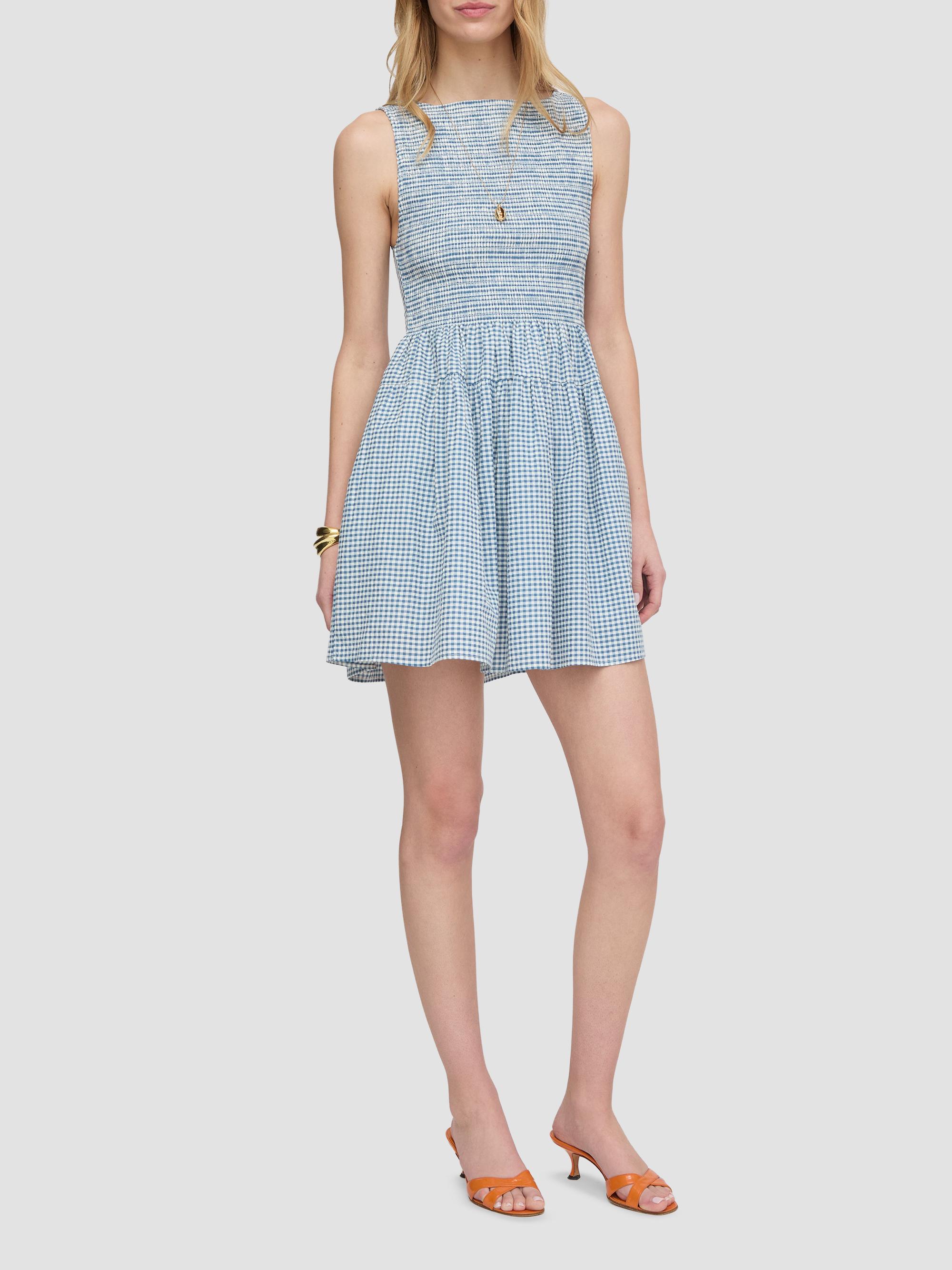 the cosima mini nap dress The Cosima Mini Nap Dress | White/Green Arcadia Border / M
