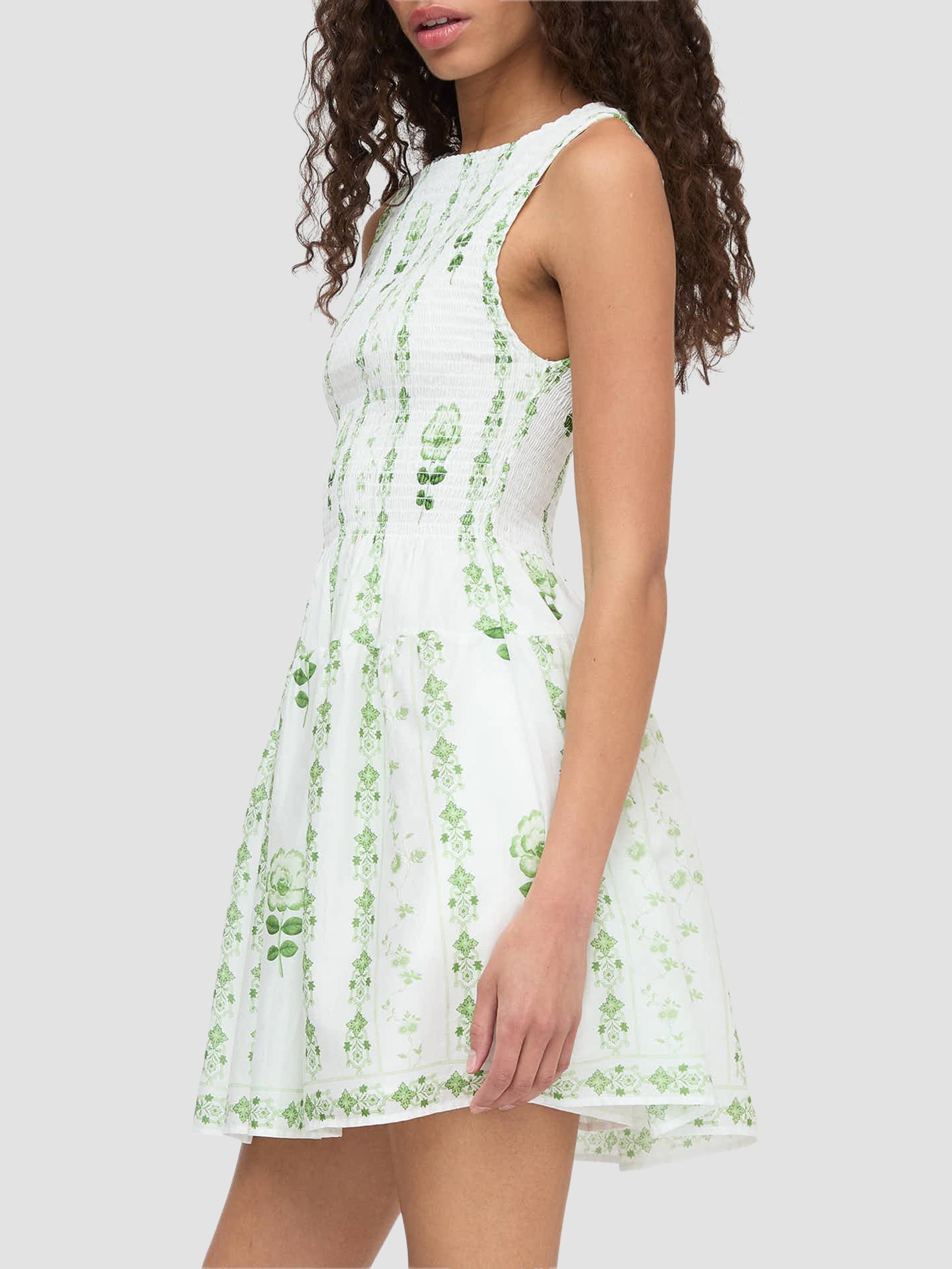 cosima mini dress The Cosima Mini Nap Dress | White/Green Arcadia Border / M
