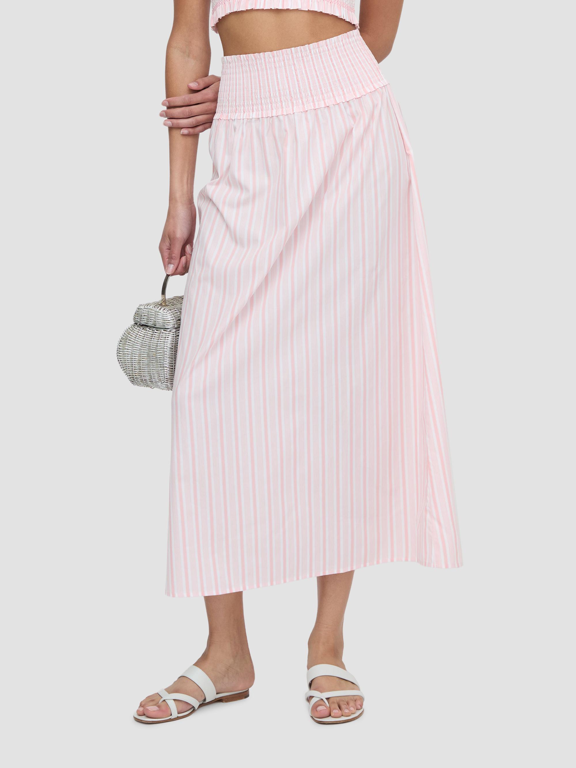 Hill House Home Women's The Delphine Nap Skirt - Pink Variegated Stripe | Thumbnail 6
