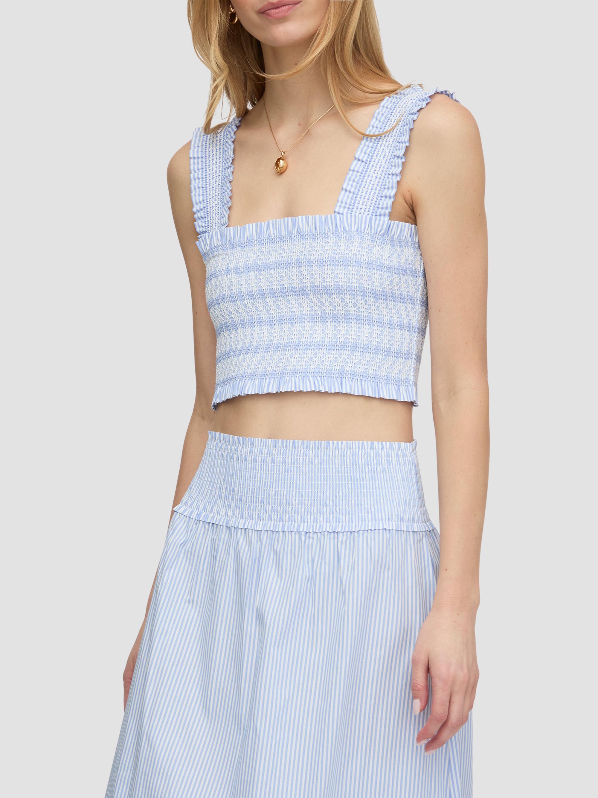 Hill House Home Women's The Azalea Nap Top - Blue White Stripe | Thumbnail 5