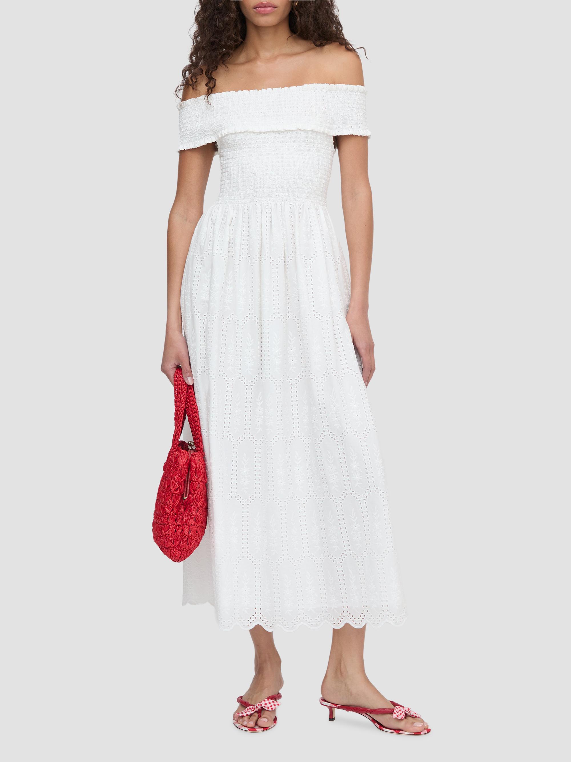 Hill House Home Women's The Marguerite Nap Dress - White Trellis Broderie | Thumbnail 6