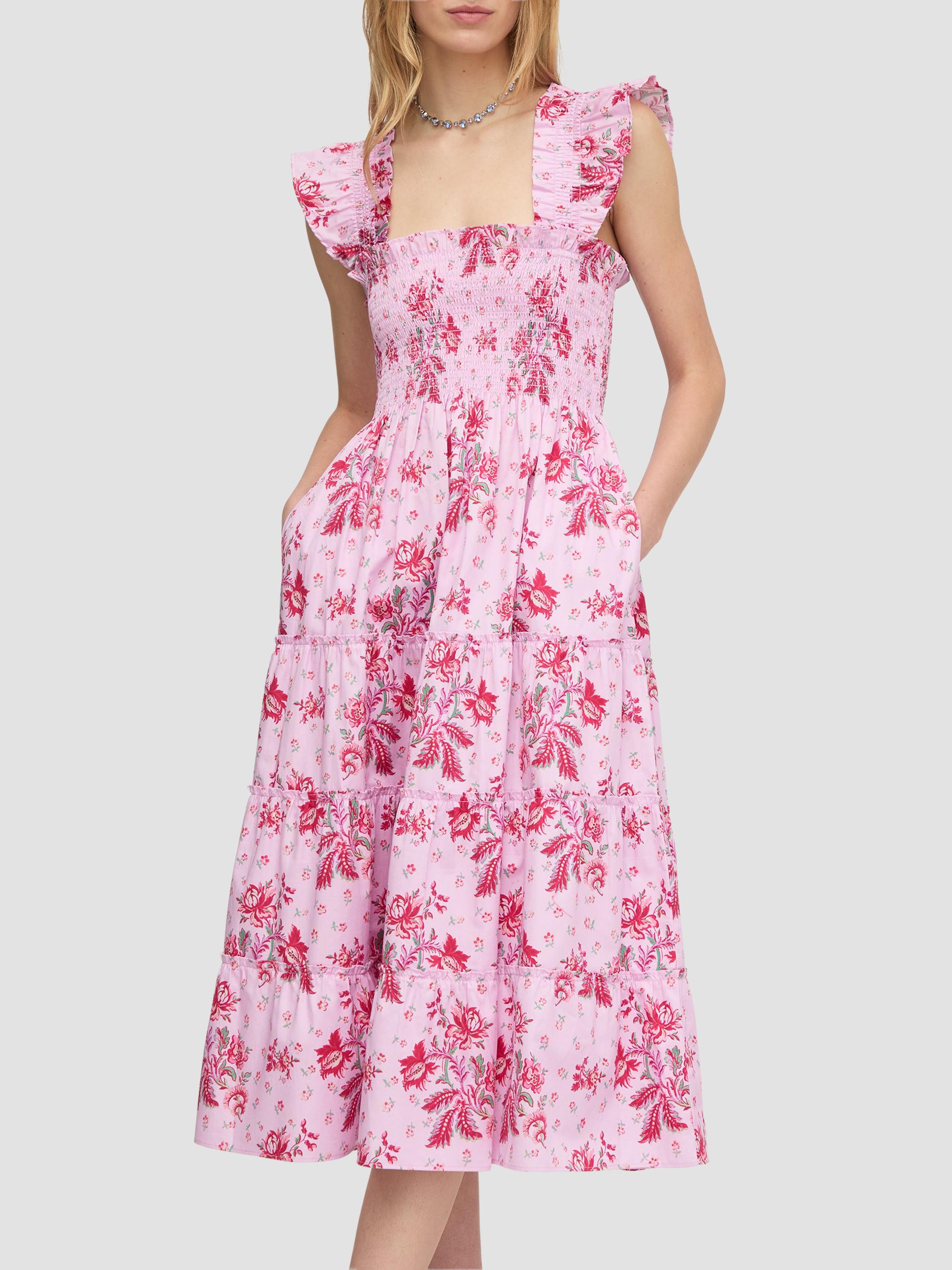 Hill House Home Women's The Ellie Nap Dress - Pink Delft Bouquet | Thumbnail 5