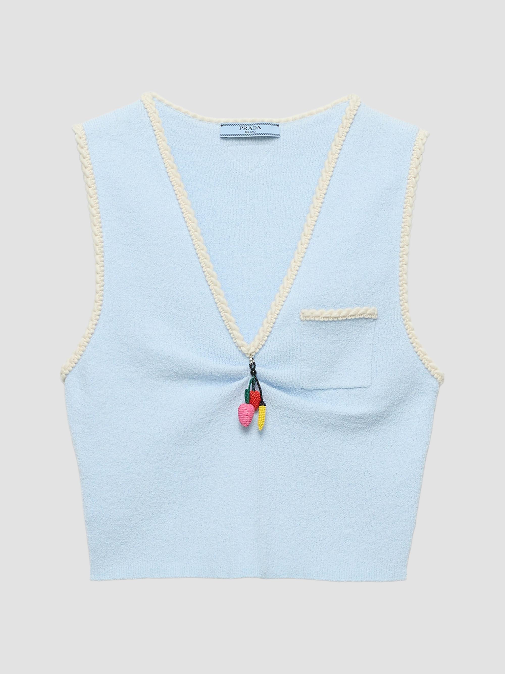 Prada Ribbed Knit Crop Top | Saks Fifth Avenue