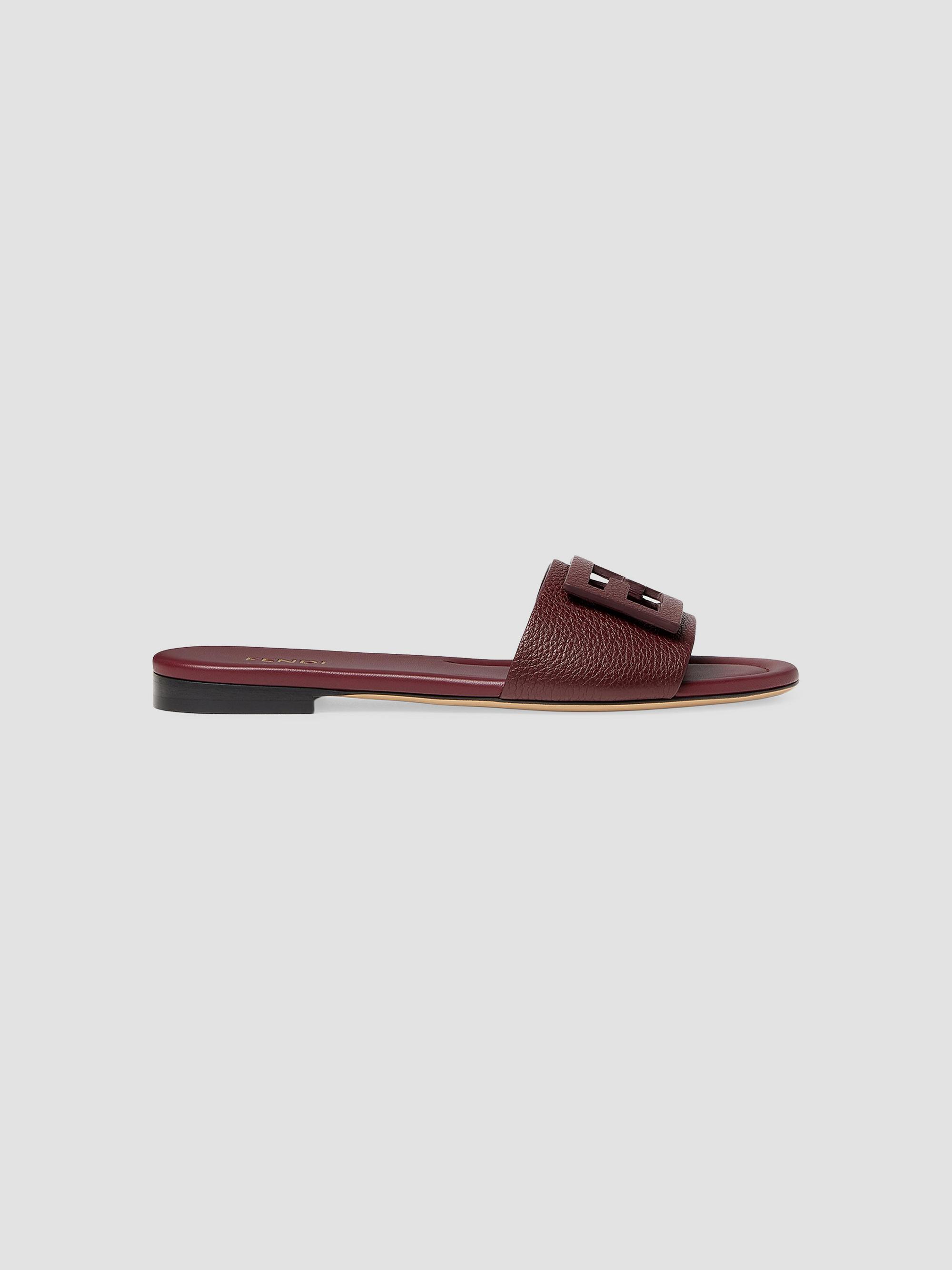 FENDI サンダル Fendi FF Leather Flat Sandals | Saks Fifth Avenue