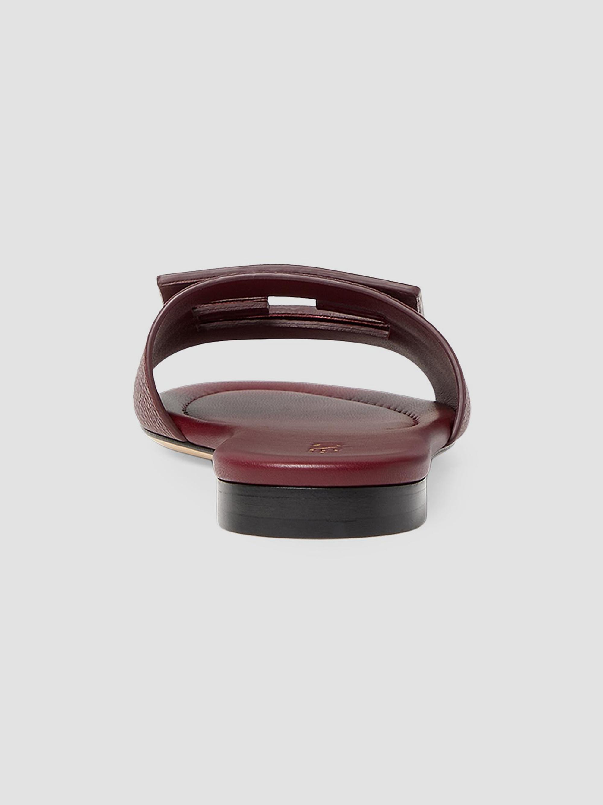 Fendi FF Leather Flat Sandals | Saks Fifth Avenue