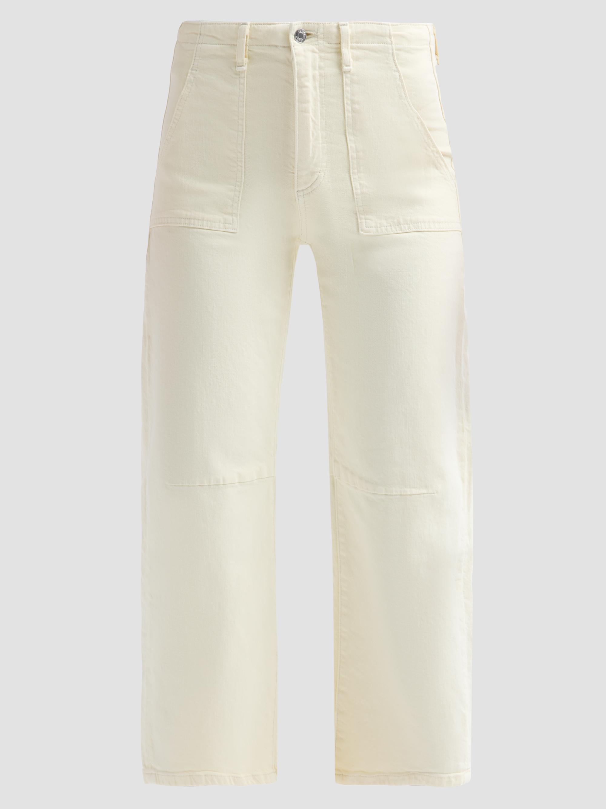 Le Jean Women's Petite Utility Soft Barrel Jeans - Lemon Yellow