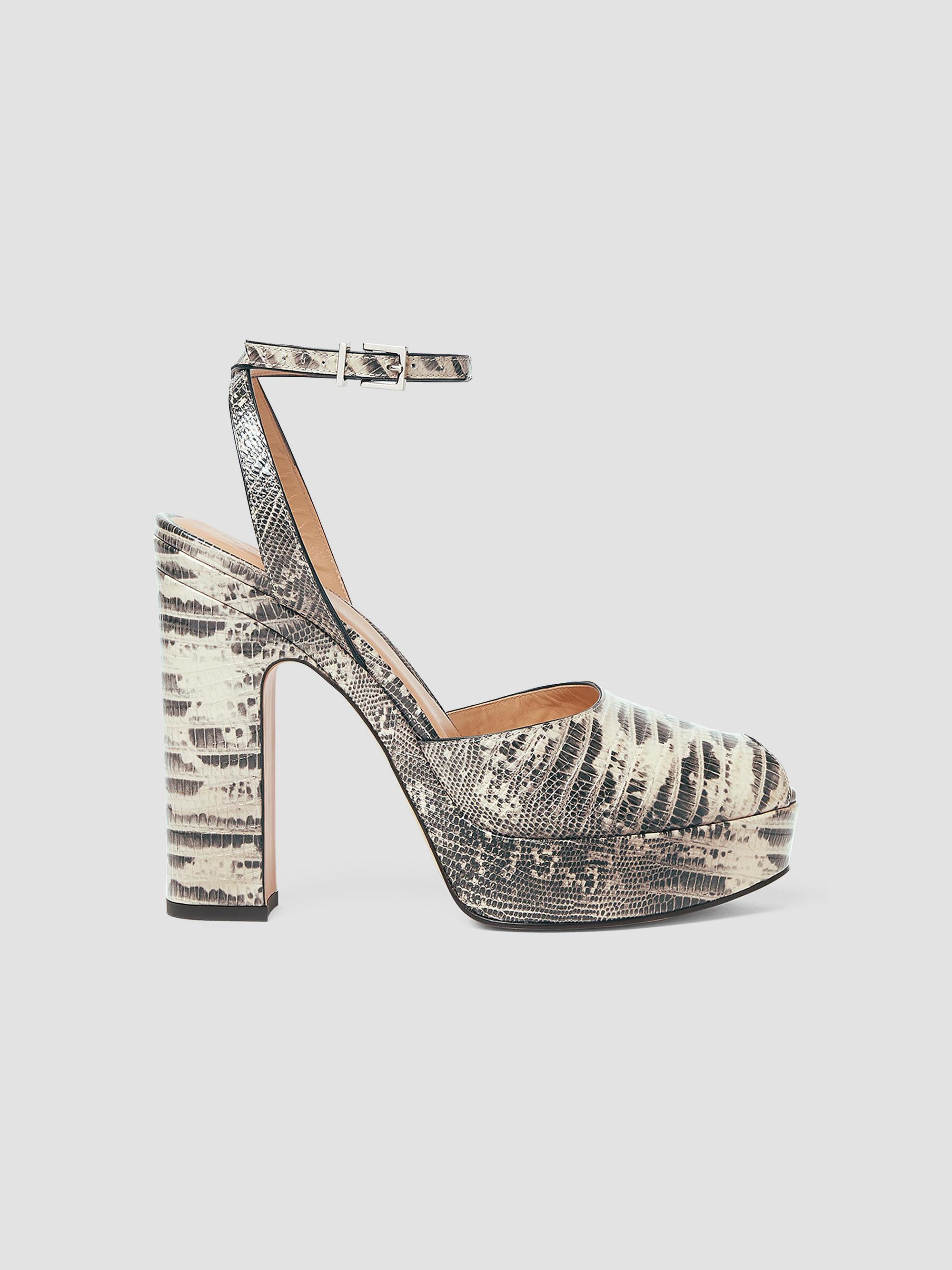 Fendi 125MM Snakeskin-Embossed Leather Sandals | Saks Fifth Avenue