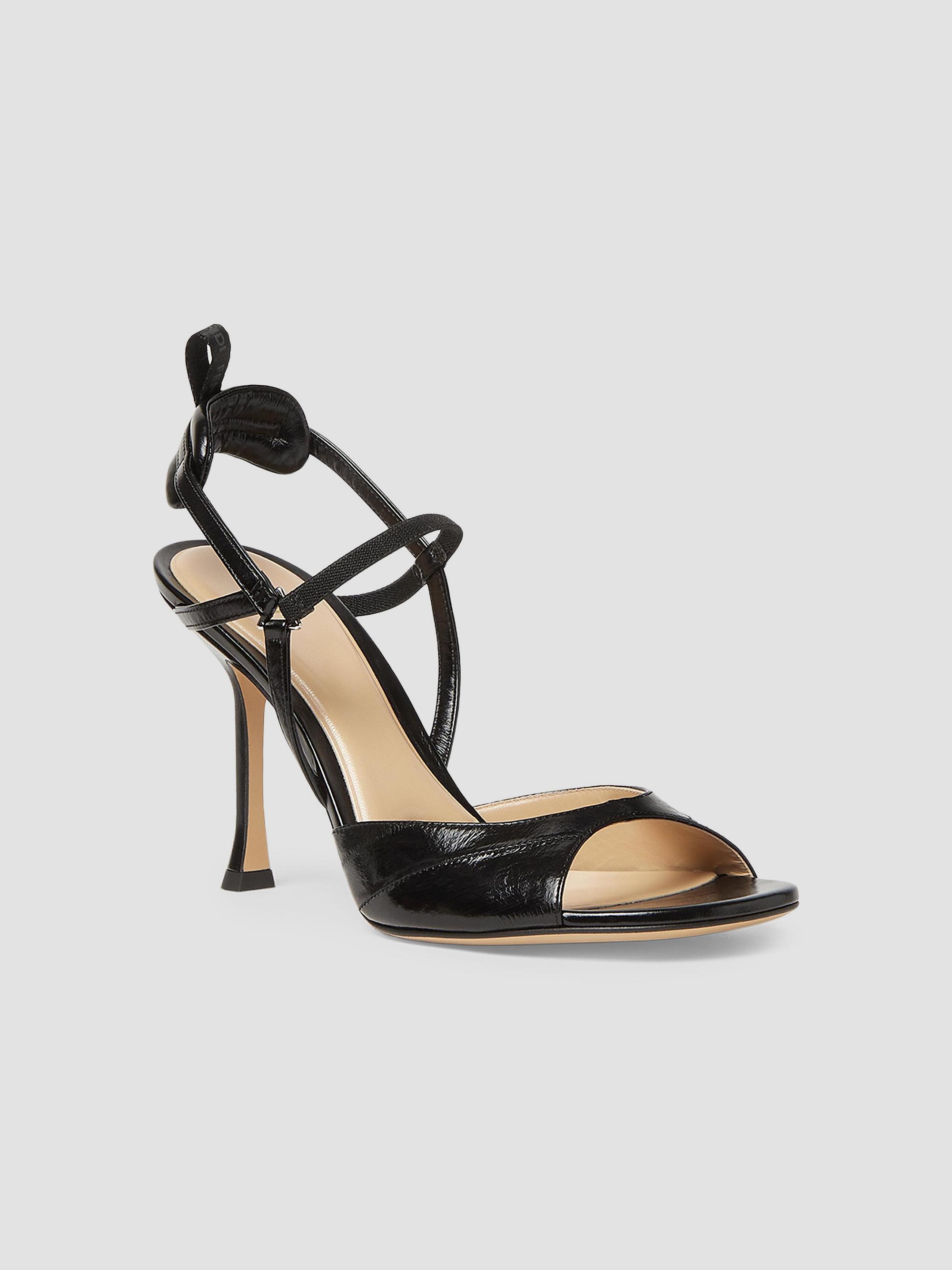 靴 FENDI Y2K Leopard Calf Hair Mule Heel Fendi Very Colibri 95MM Leather Slingback Sandals | Saks Fifth Avenue