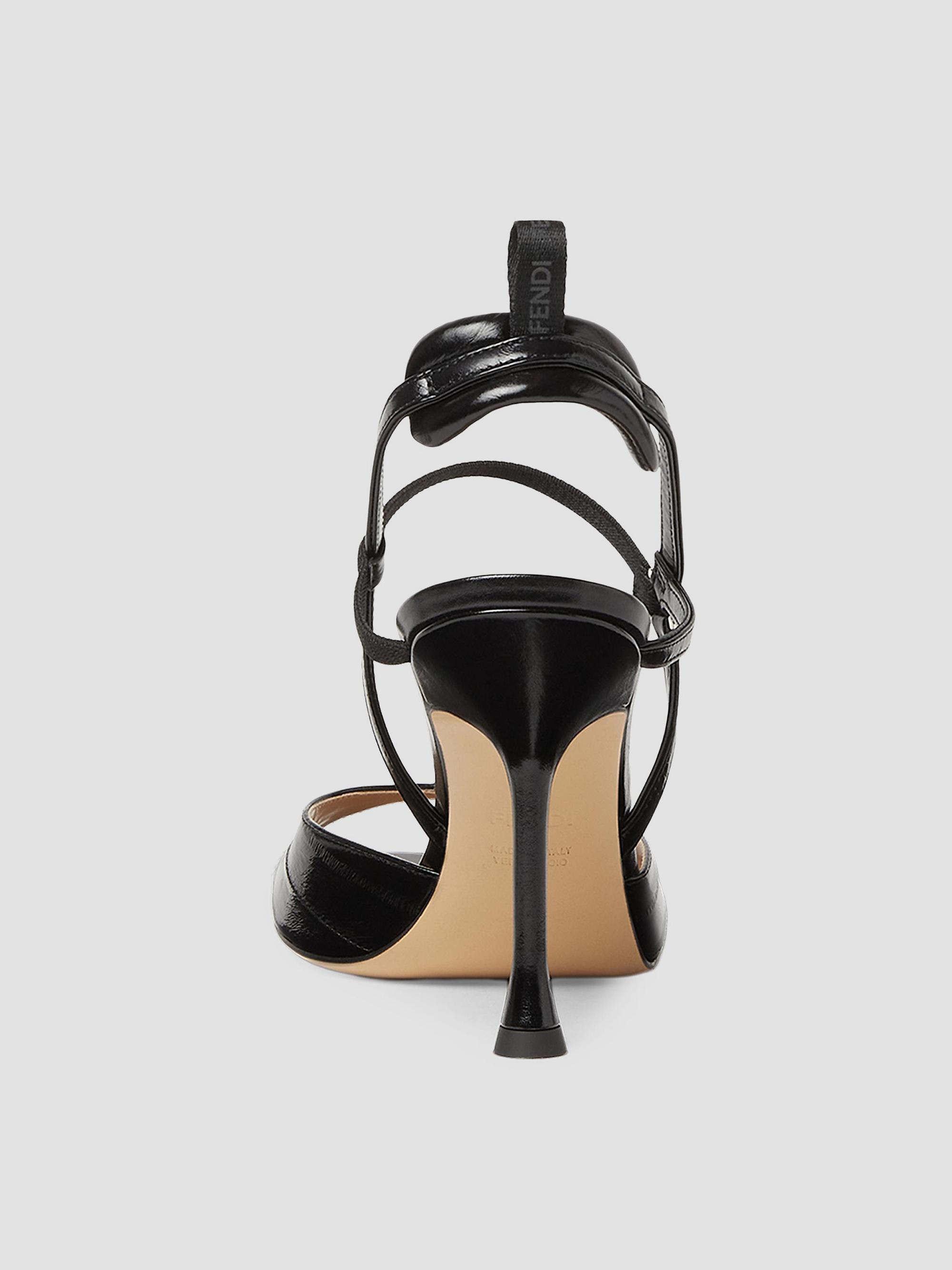 Fendi Very Colibri 95MM Leather Slingback Sandals | Saks Fifth Avenue