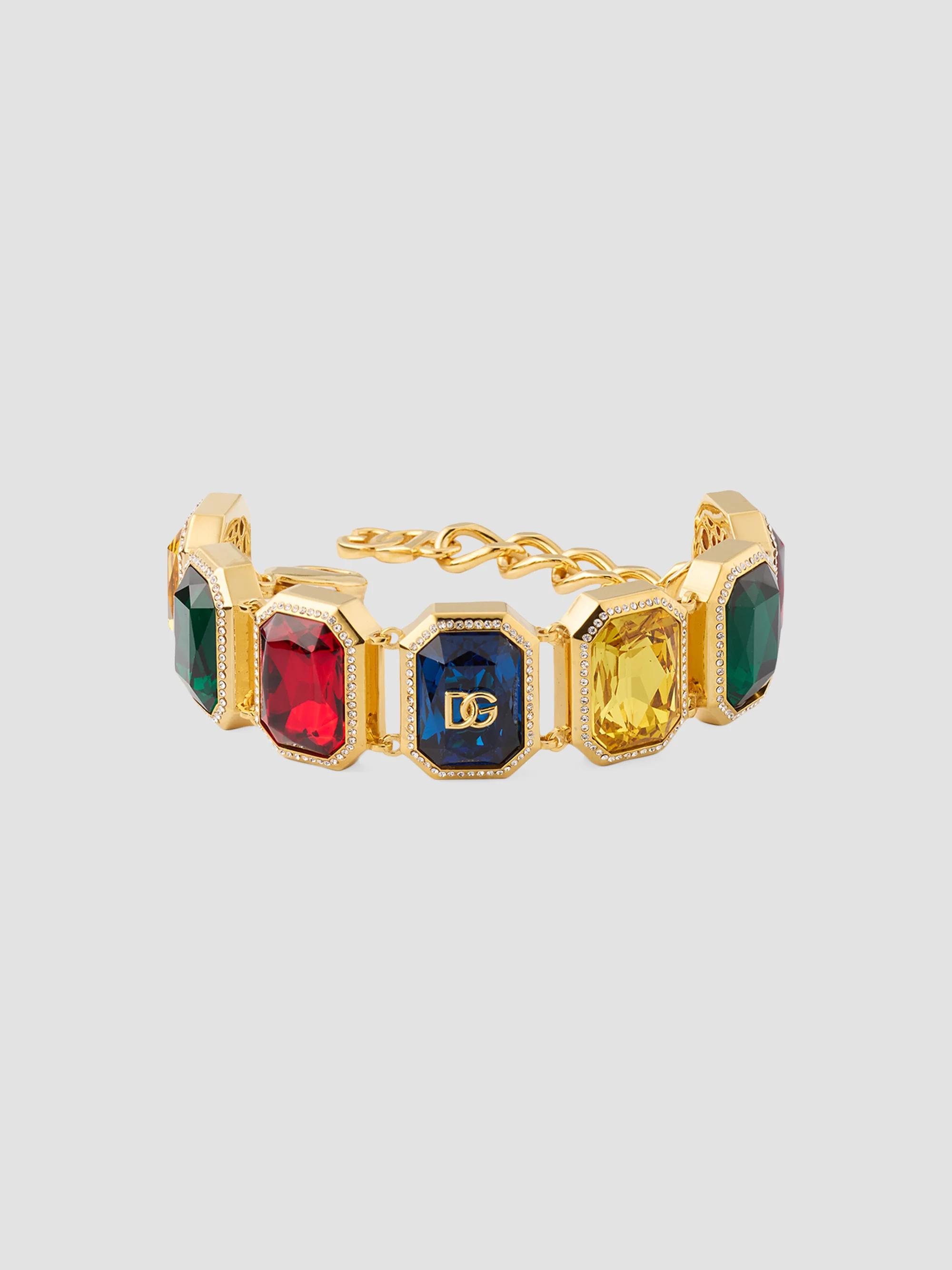 Dolce & Gabbana Women's Carretto Goldtone Glass Bracelet - Multicolor