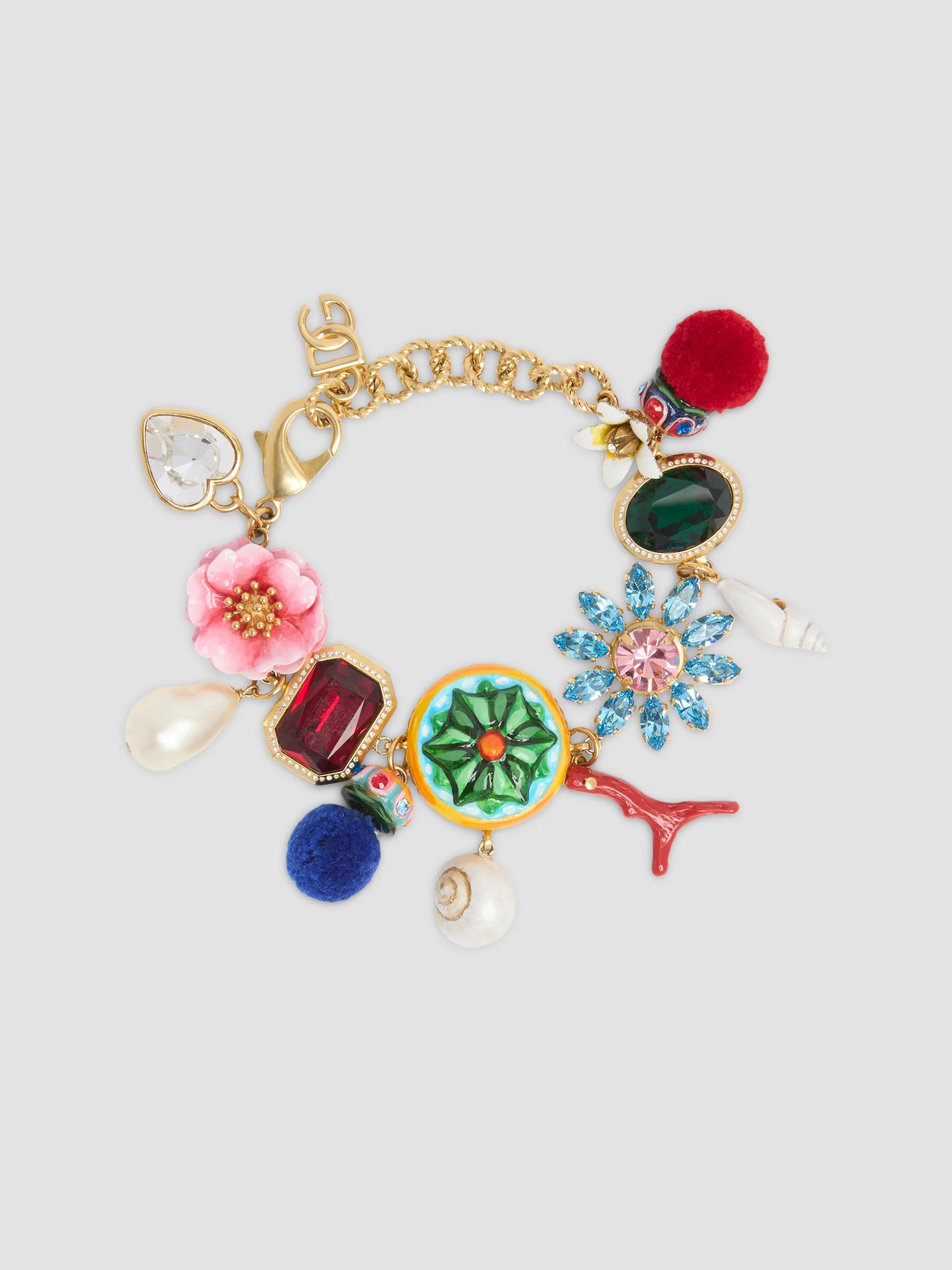 Dolce & Gabbana Women's Goldtone & Mixed-Media Charm Bracelet - Multi Color