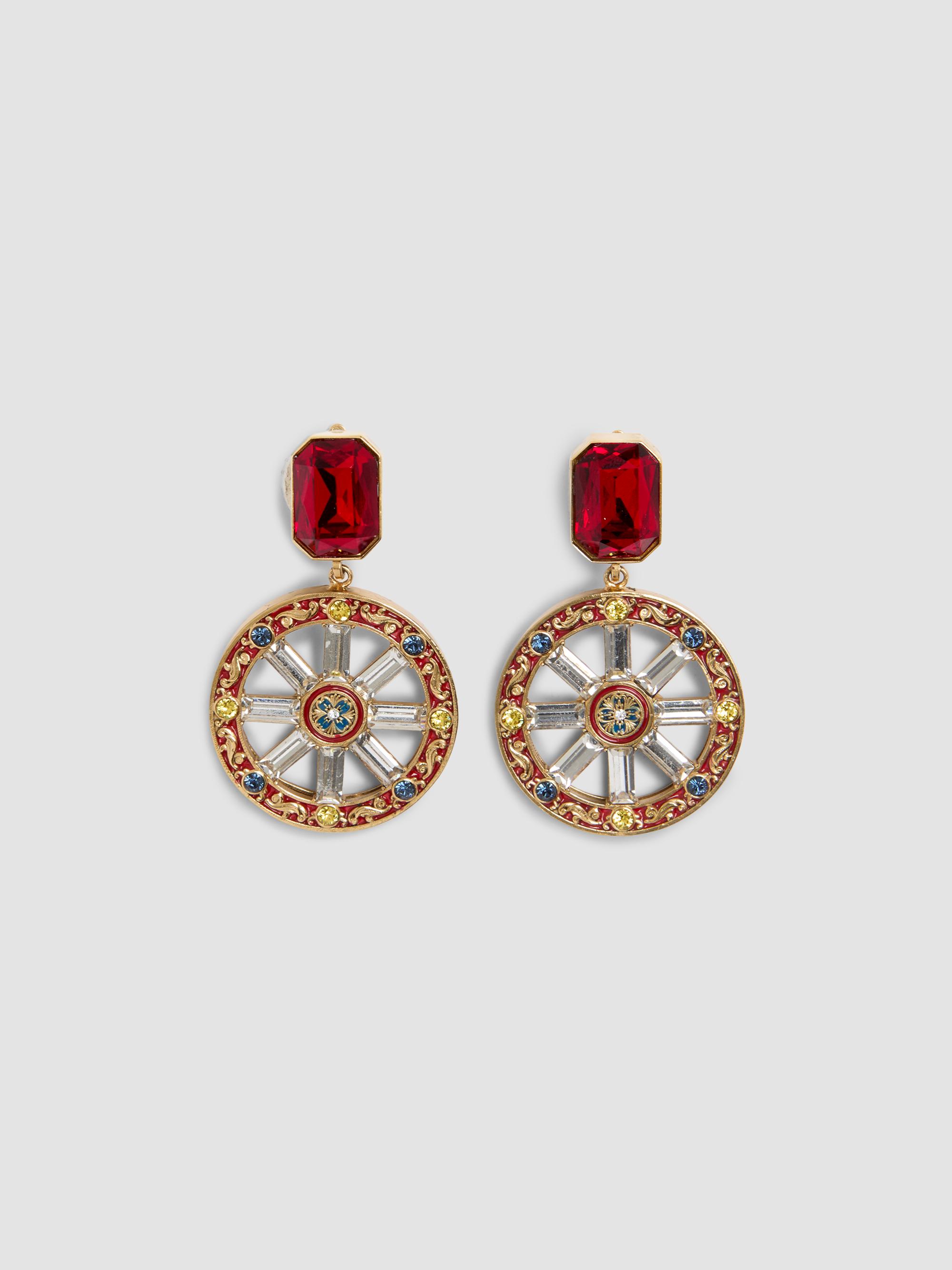 Dolce & Gabbana Women's Goldtone, Glass Crystal & Resin Clip-On Drop Earrings - Multi Color