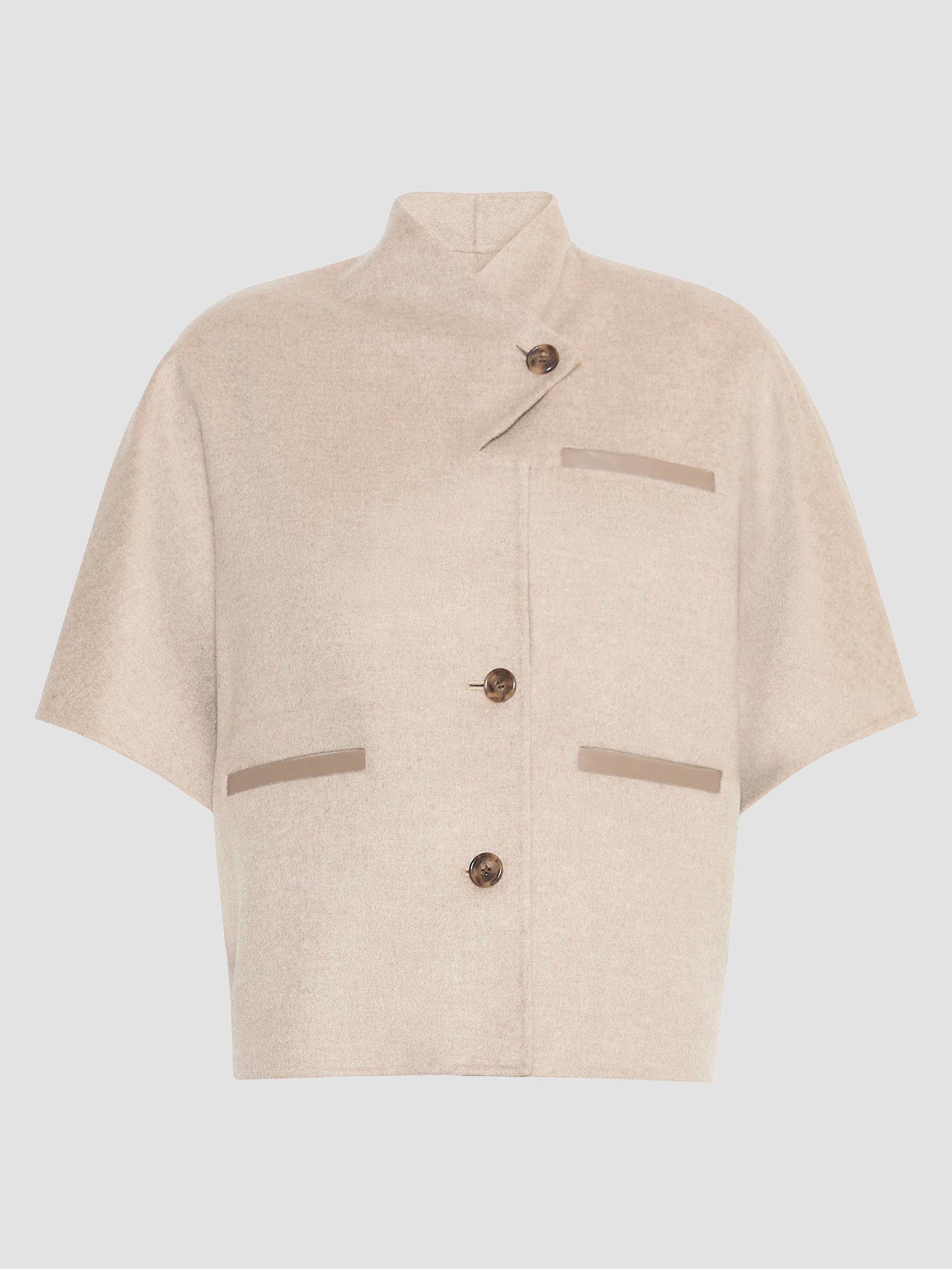 Max Mara Women's Lightweight Cashmere Cape - Stone | Thumbnail 7