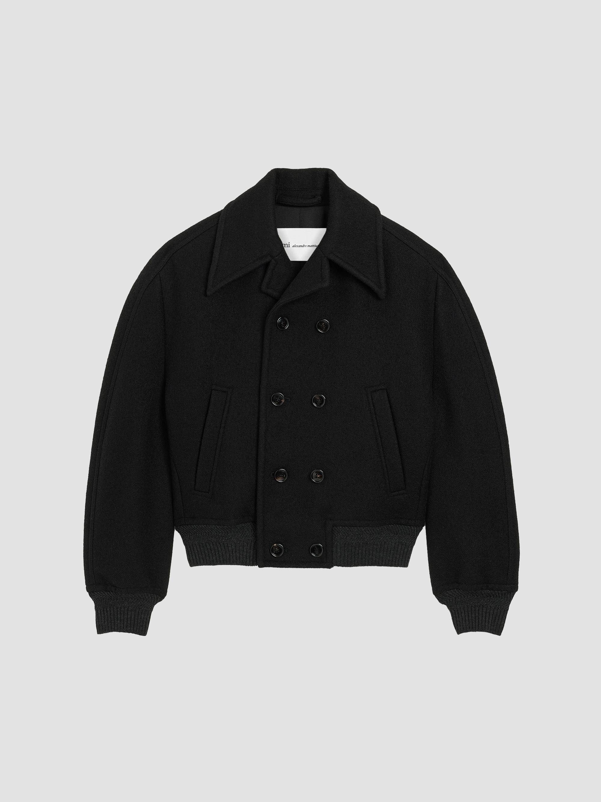 AMI Paris Short Wool Double-Breasted Bomber | Saks Fifth Avenue