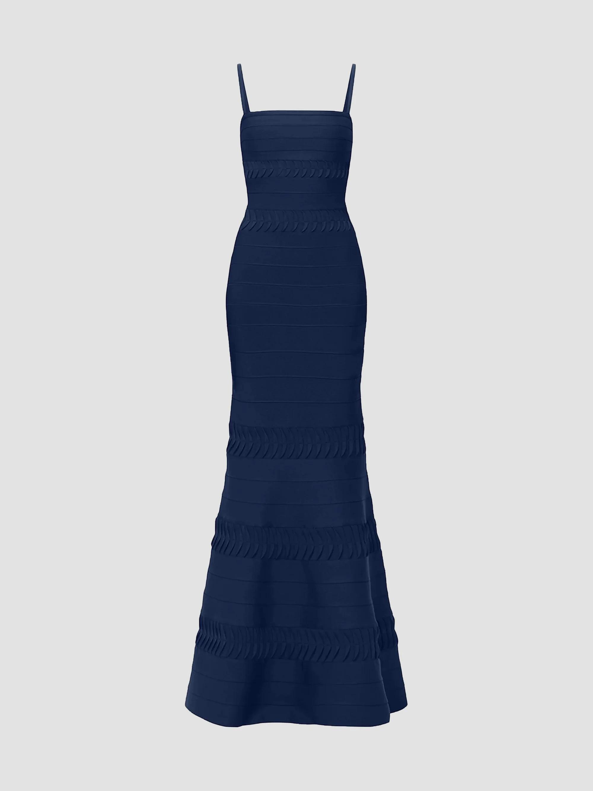 herve leger blue fringe dress Hervé Léger Halter Maxi Modest A-Line Wholesale Cocktail Price Match 25 90% rayon/9% nylon/1% spandex Size:S · 38 - 39''