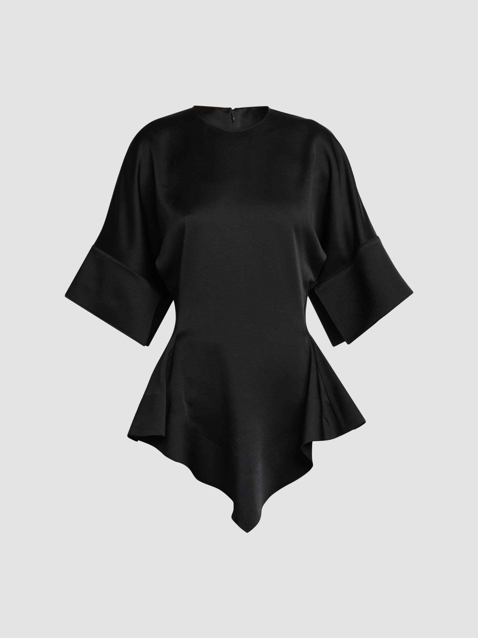 Ruffled satin top