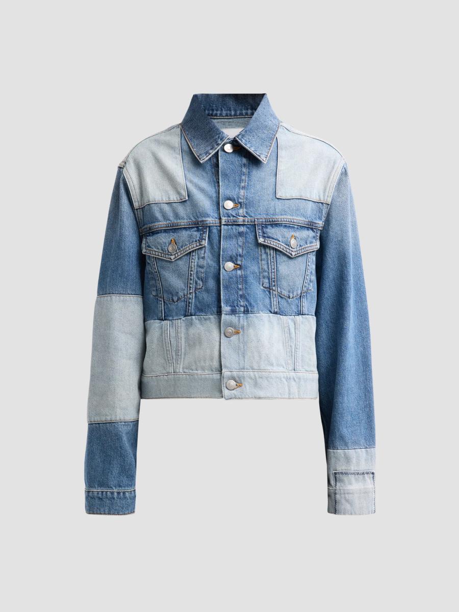 Stella Mccartney Women's Patchwork Denim Jacket In Blue