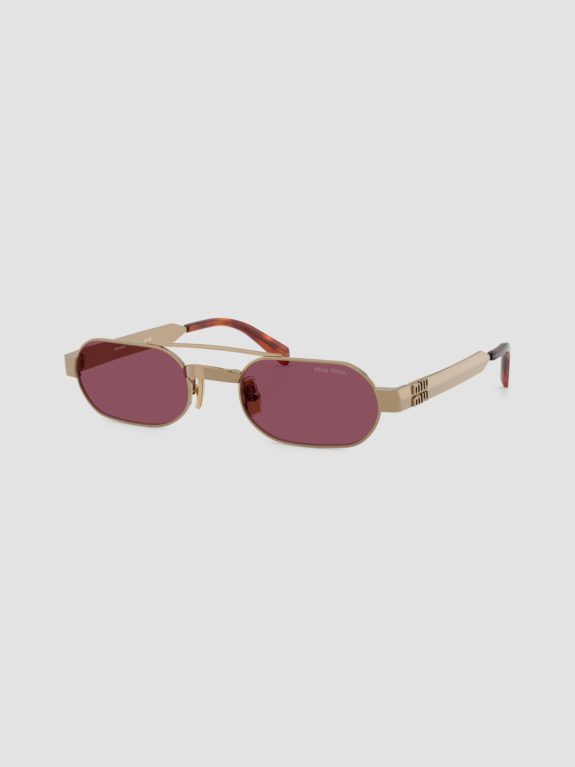 Miu Miu 54MM Logo-Accented Oval Sunglasses | Saks Fifth Avenue