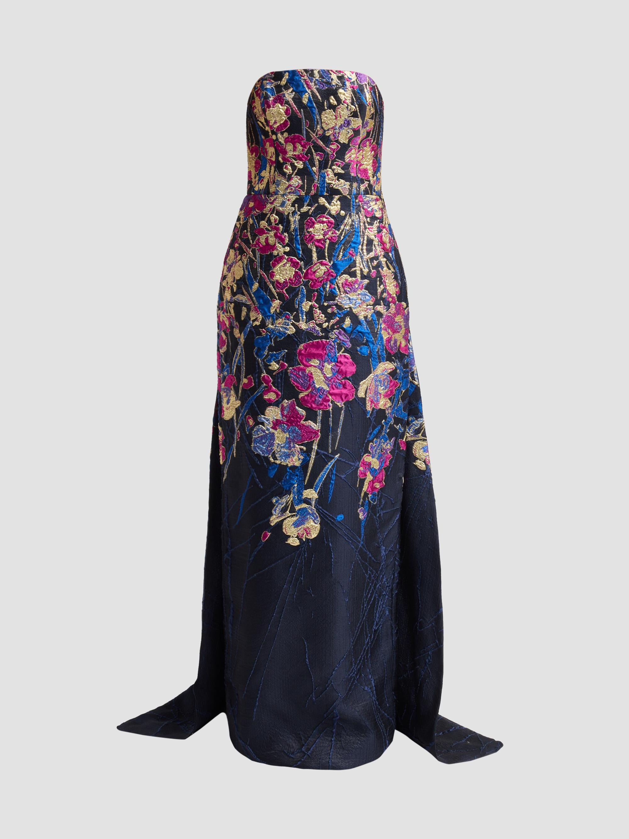 Strapless Column Gown
