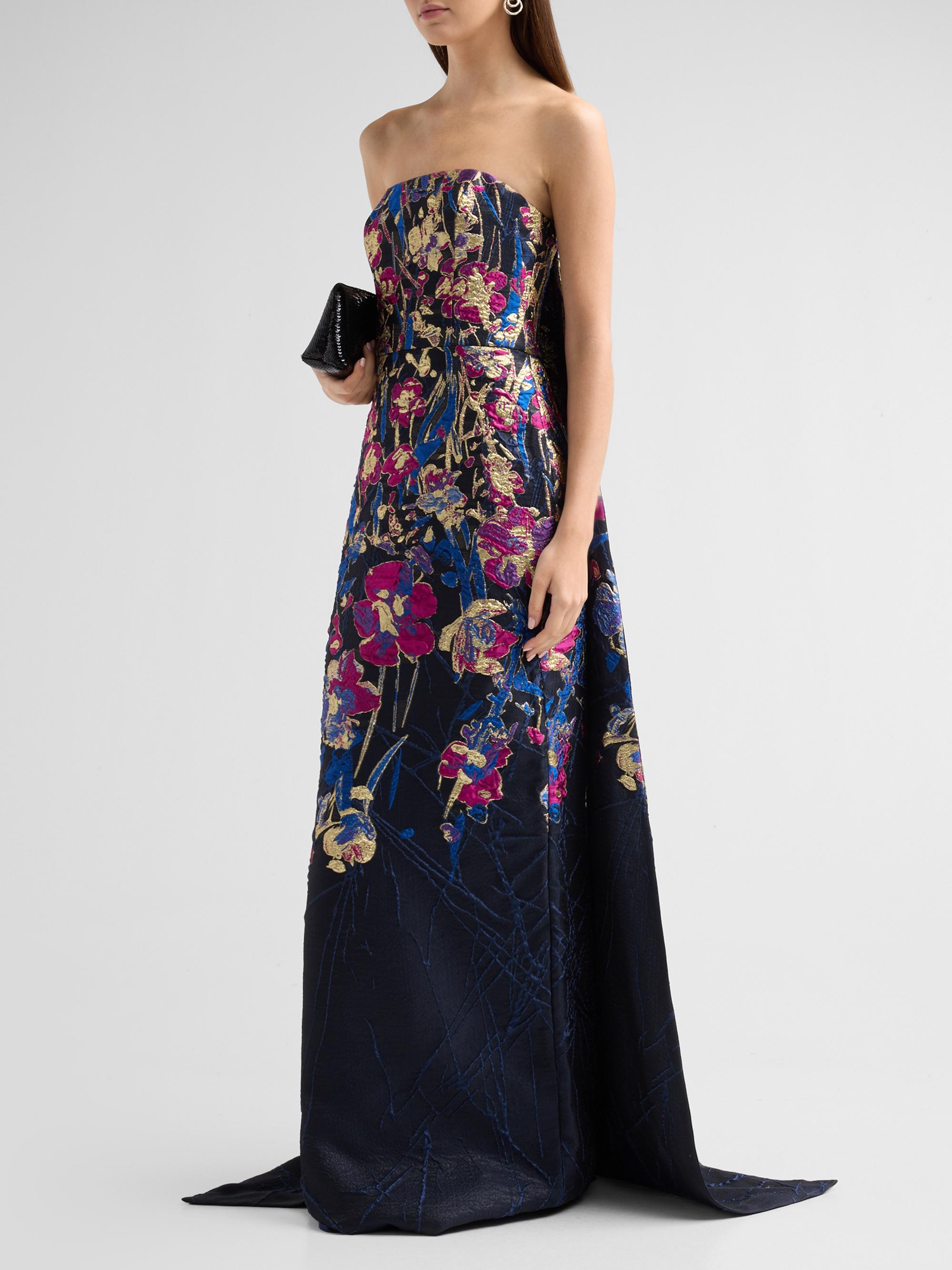 Strapless Column Gown