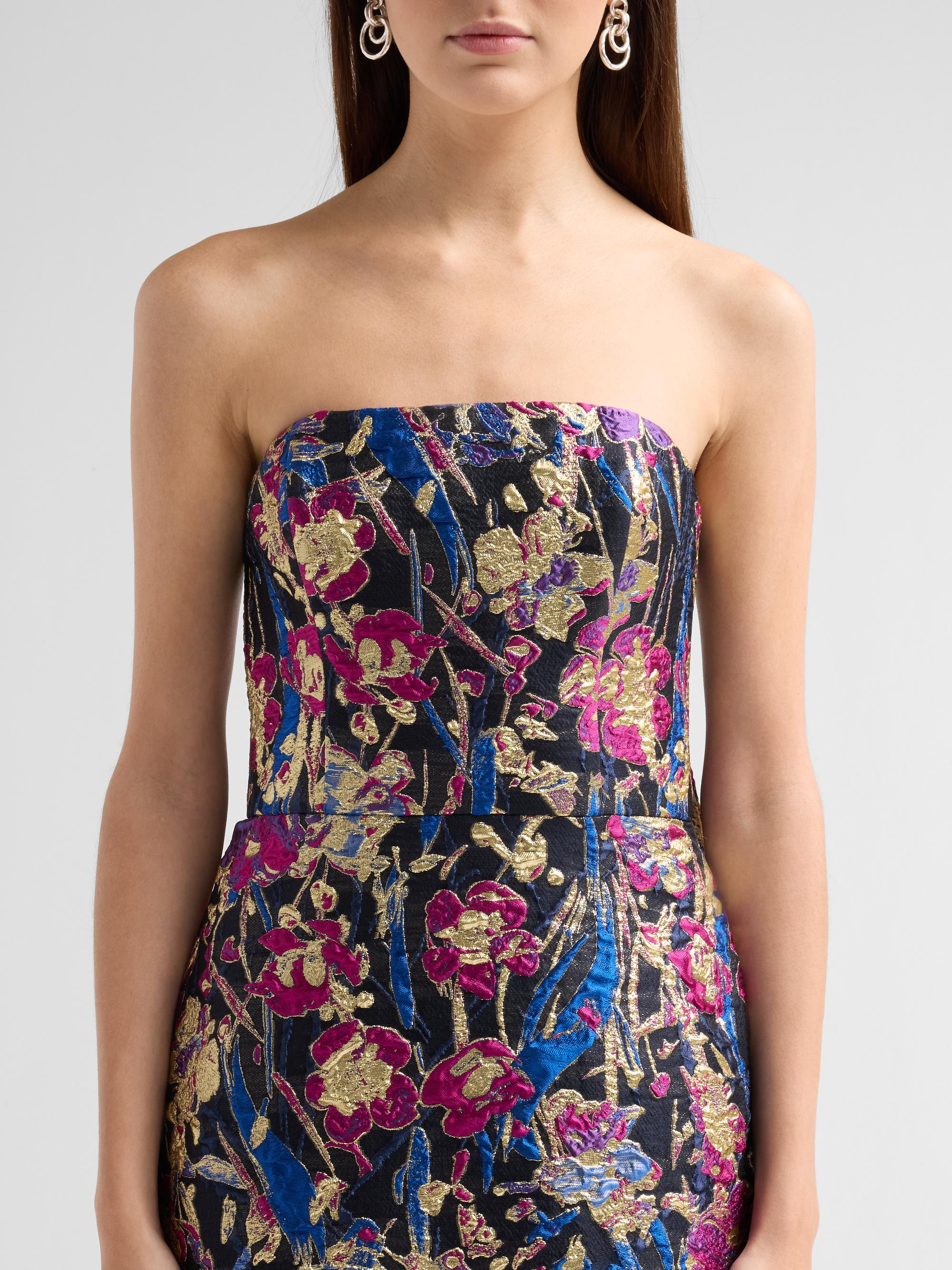 Strapless Column Gown