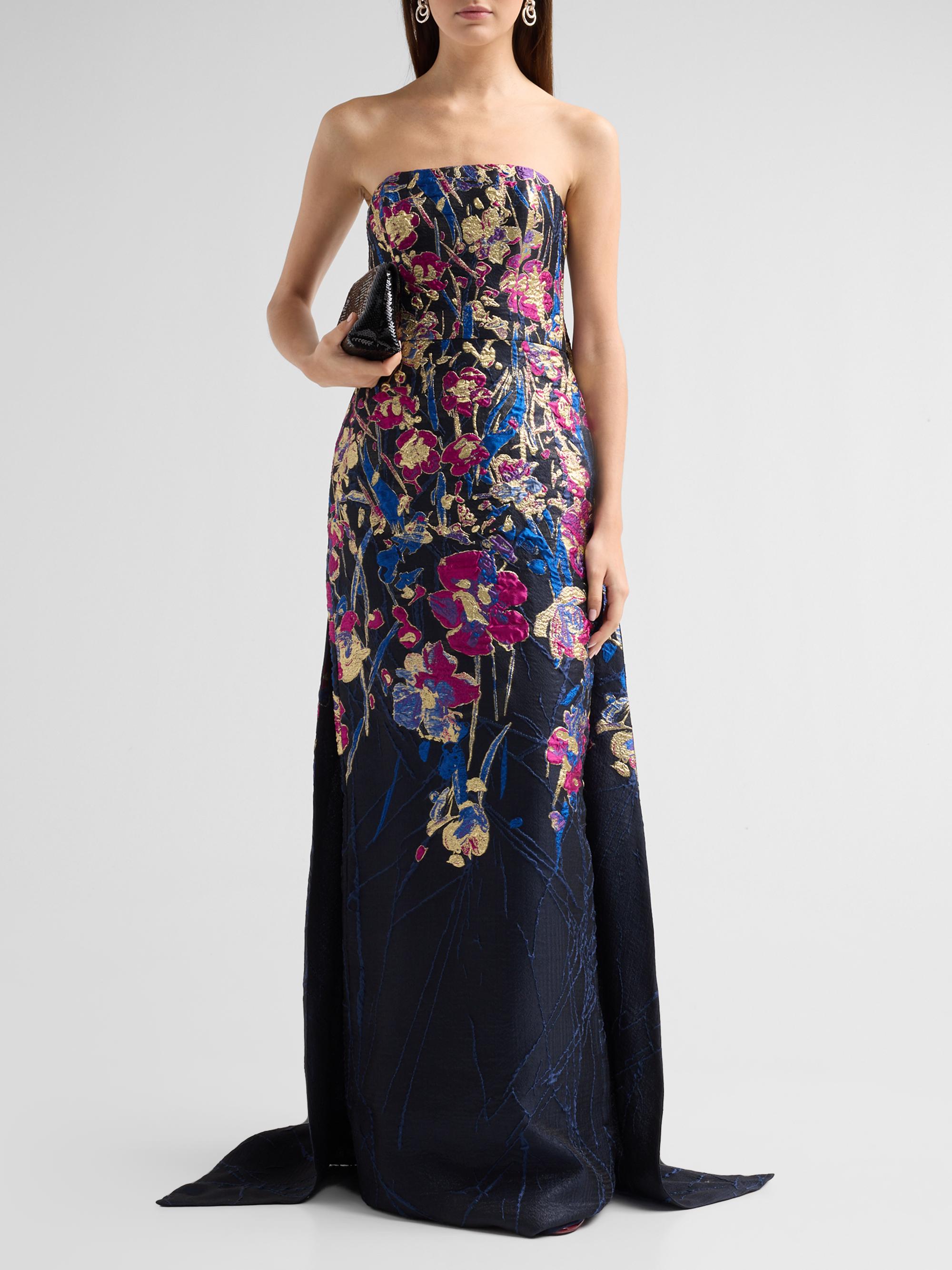 Strapless Column Gown