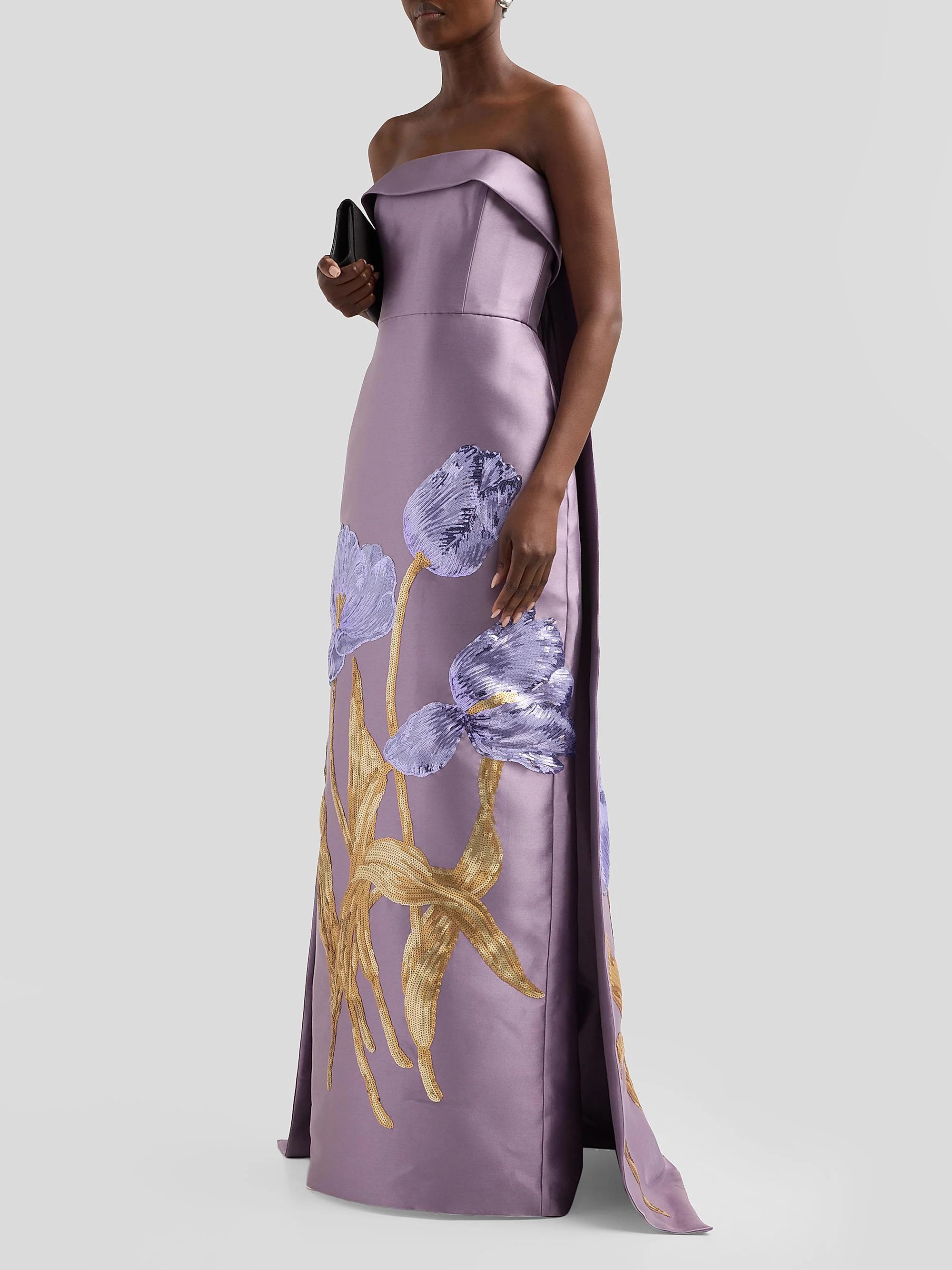 Violet formal wedding guest dress