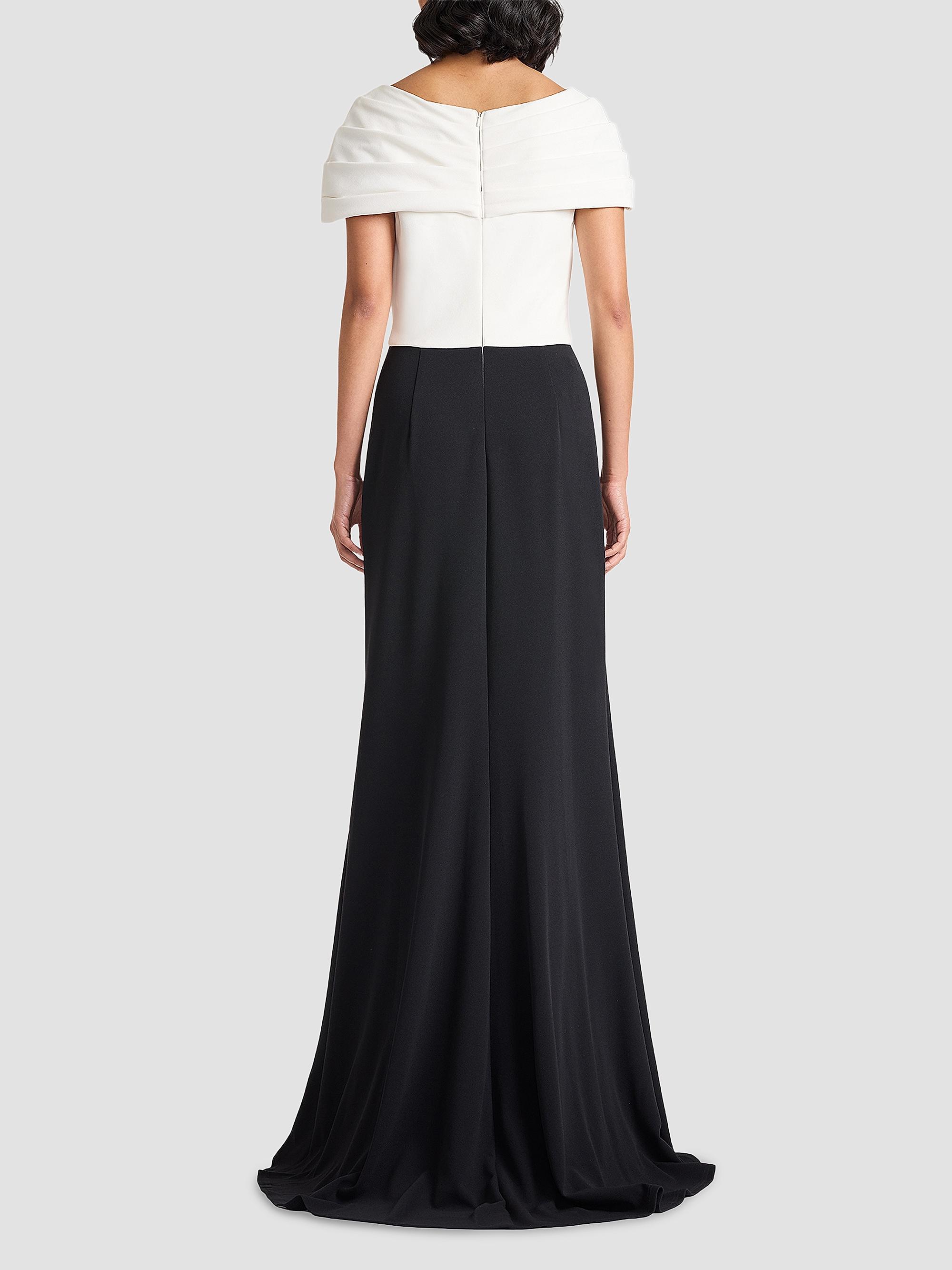 Tadashi Shoji Women's Twist-Front Short-Sleeve Gown -  Black | Thumbnail 3