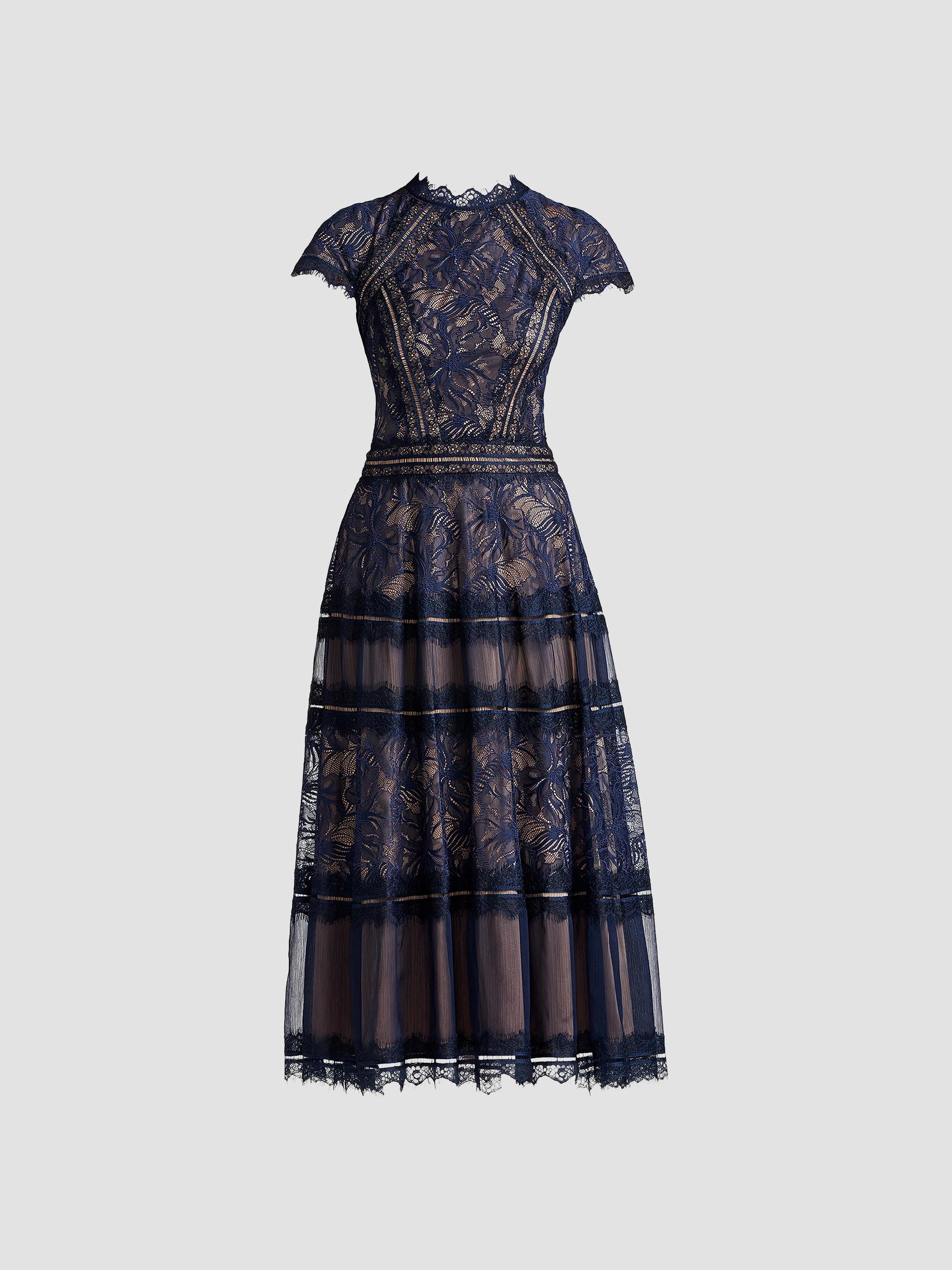 Tadashi Shoji Mixed-Media Sequin-Embellished Gown | Saks Fifth Avenue