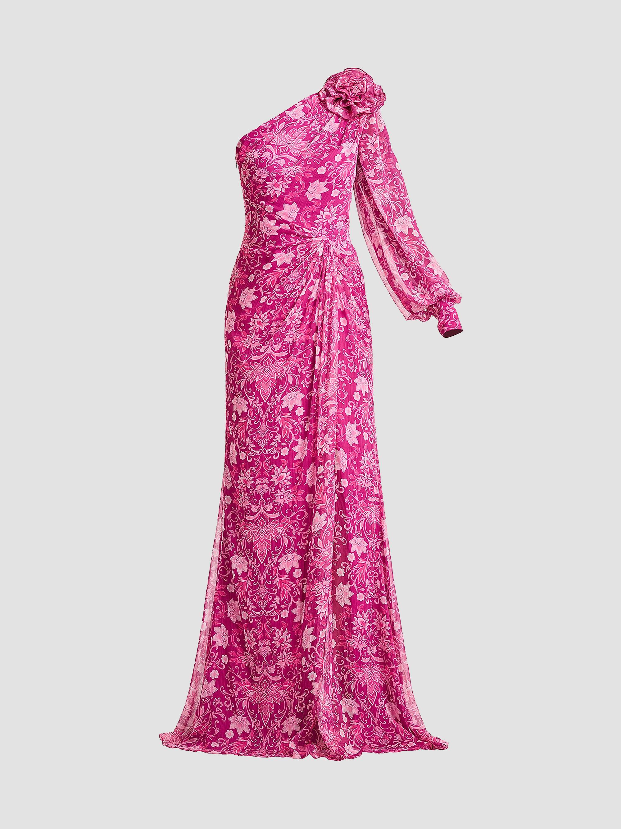 tadashi shoji one shoulder lace dress Tadashi Shoji One Shoulder Gown - Lace and Sequin