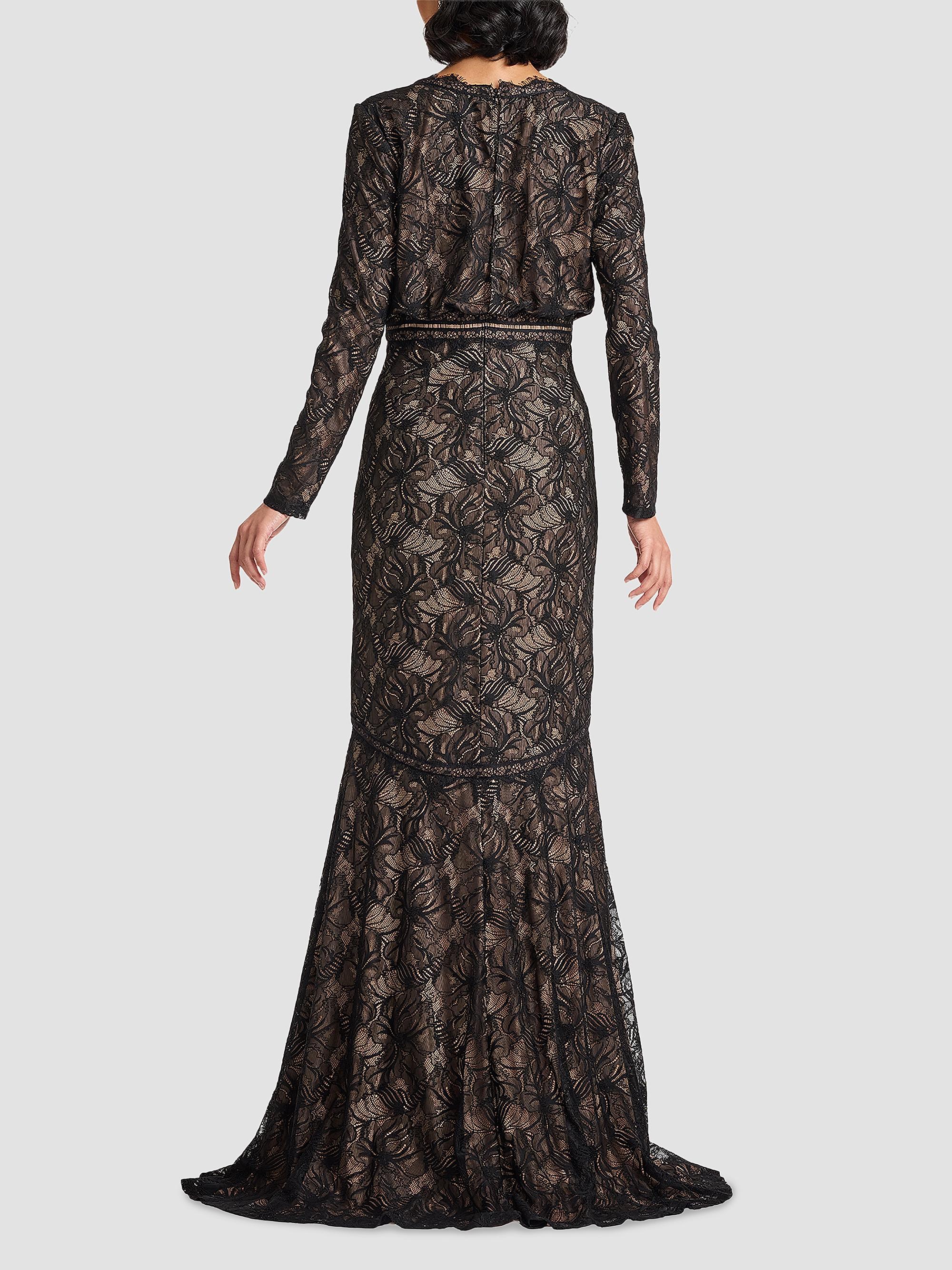 Tadashi Shoji Women's Floral Lace Gown - Black Beige | Thumbnail 3