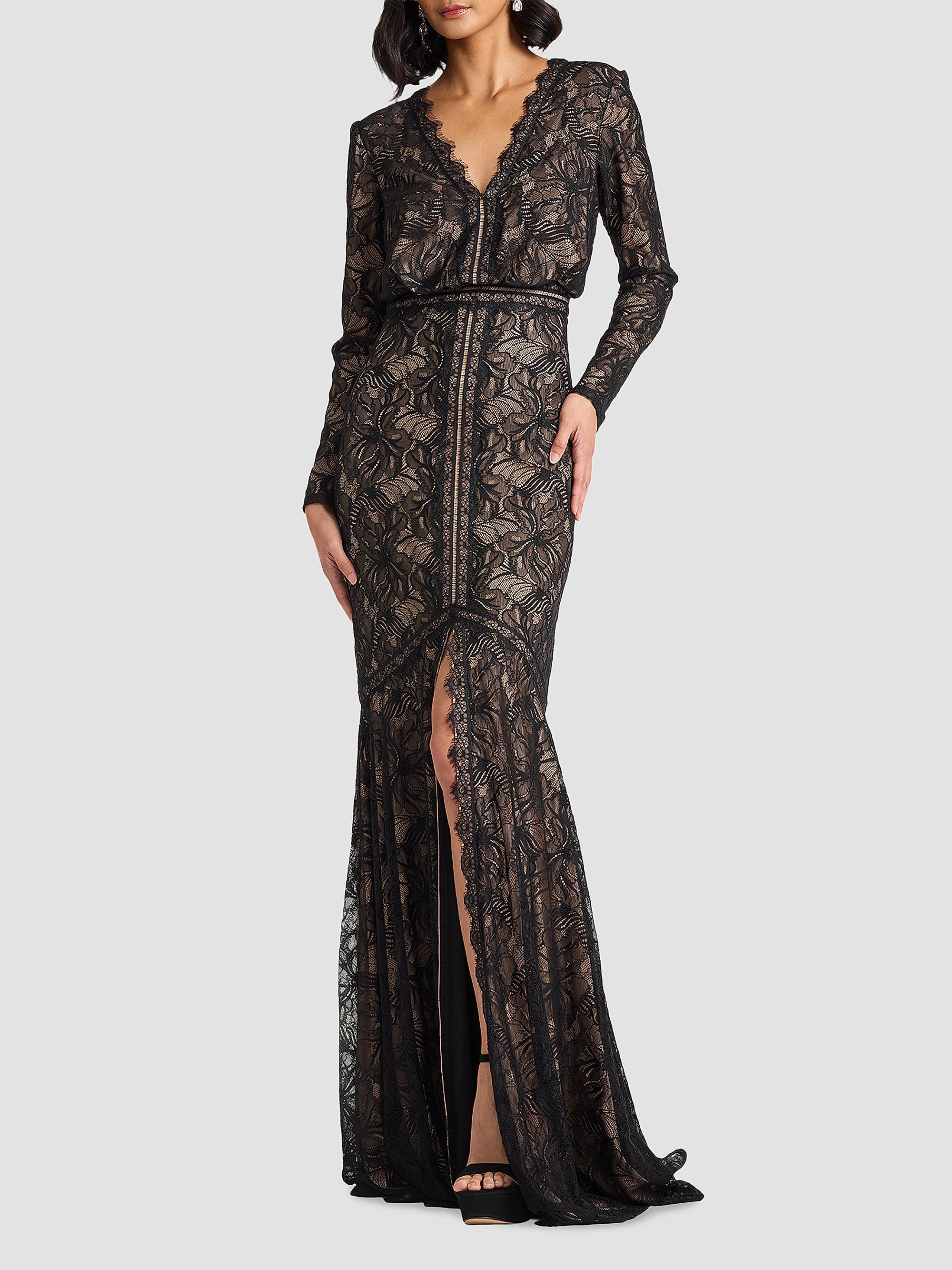 Tadashi Shoji Women's Floral Lace Gown - Black Beige | Thumbnail 4
