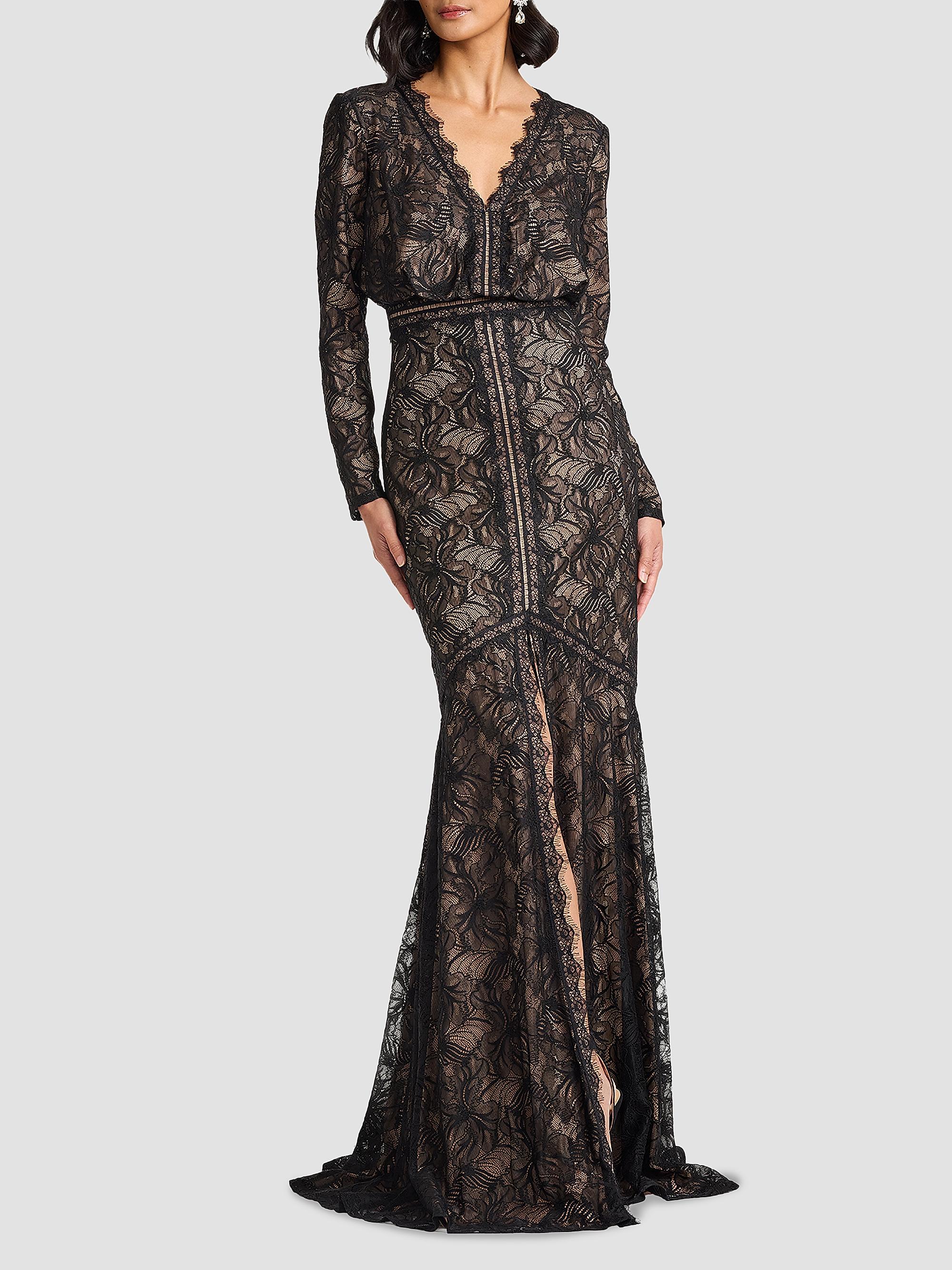 Tadashi Shoji Women's Floral Lace Gown - Black Beige | Thumbnail 2