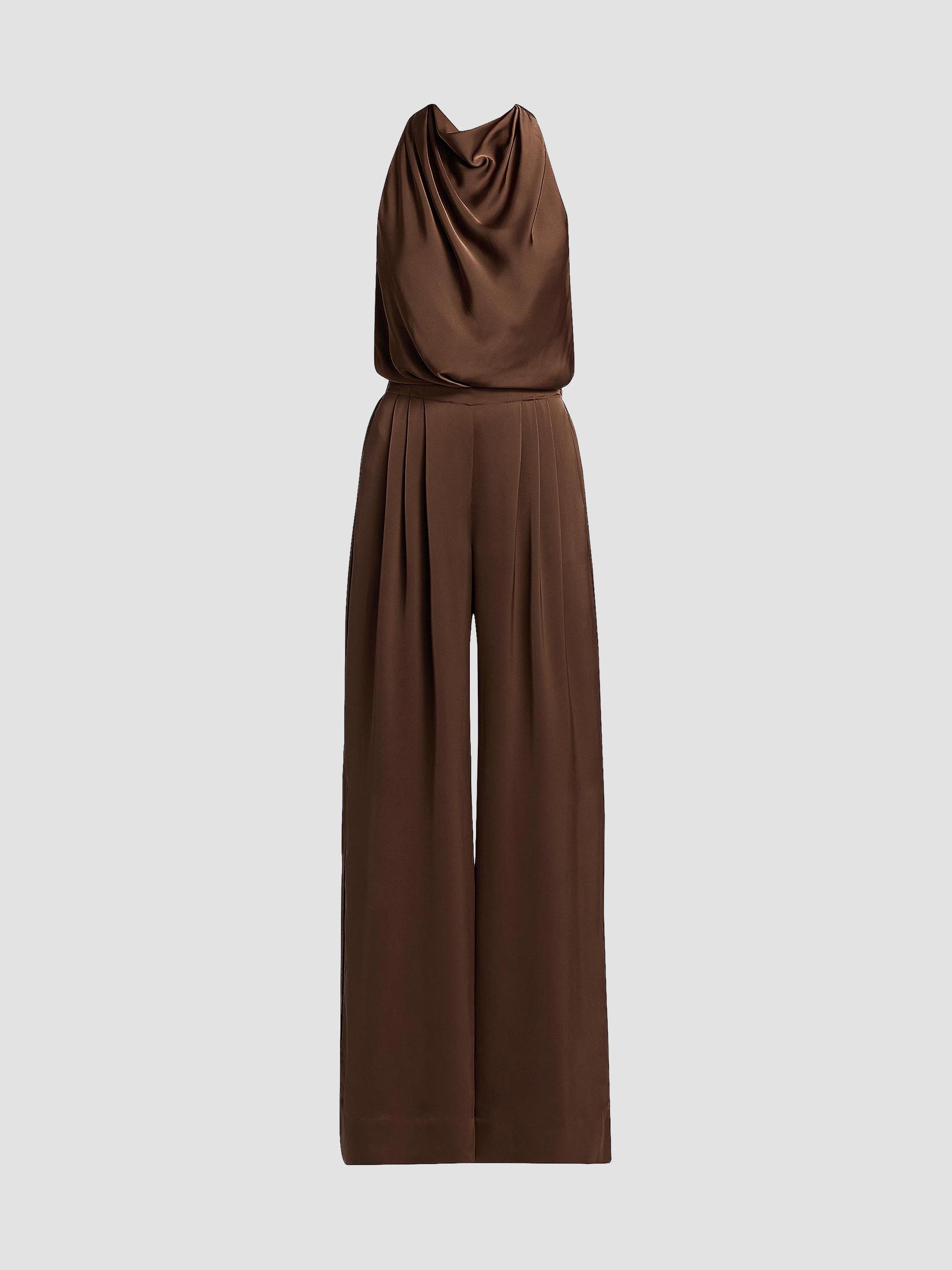 Ramy Brook Tatiana Satin Wide-Leg Jumpsuit | Saks Fifth Avenue