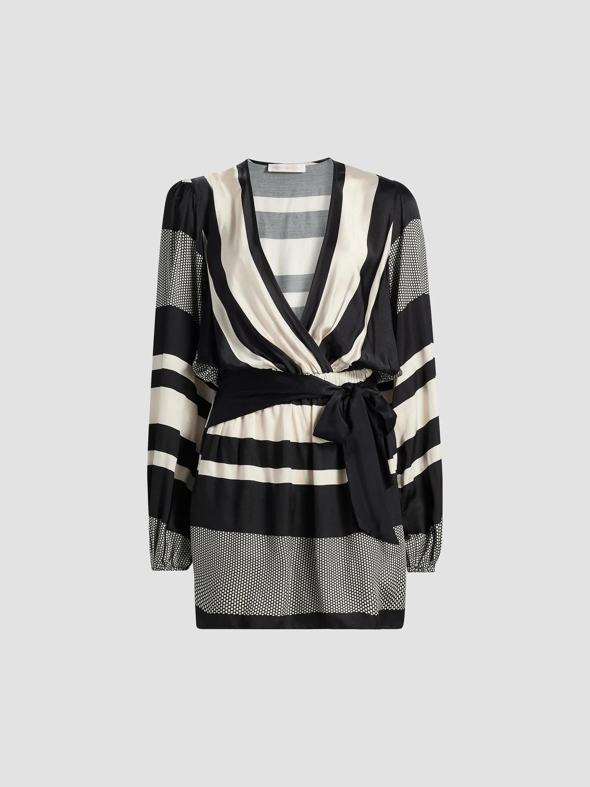 Ramy Brook Nina Printed Tie-Waist Mini Dress | Saks Fifth Avenue