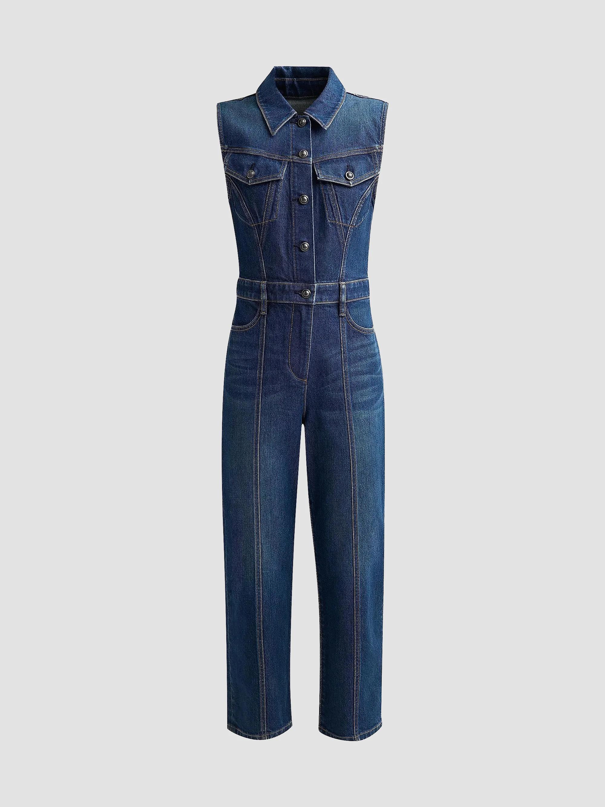 Free People Sunrays Wide-Leg Denim Jumpsuit | Saks Fifth Avenue
