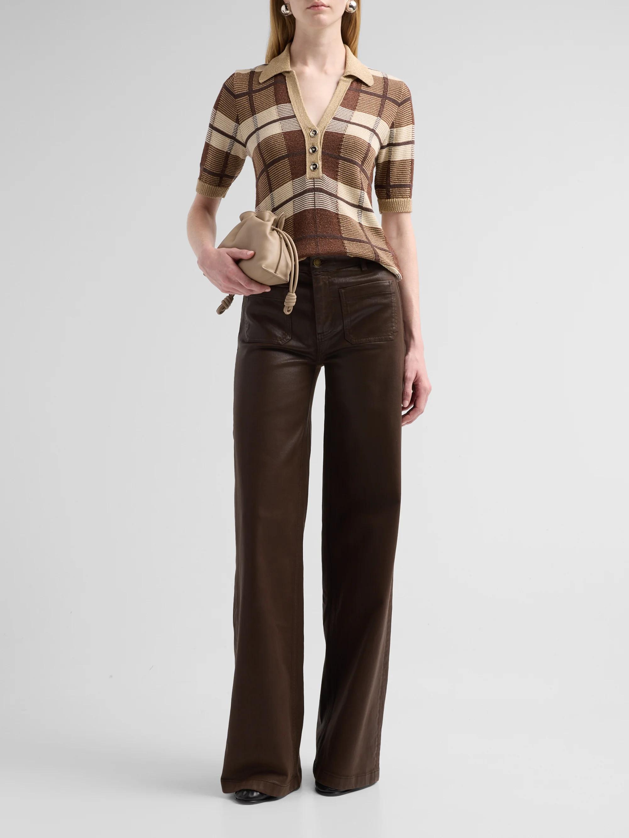 Ramy Brook Cleo Coated Wide-Leg Jeans | Saks Fifth Avenue