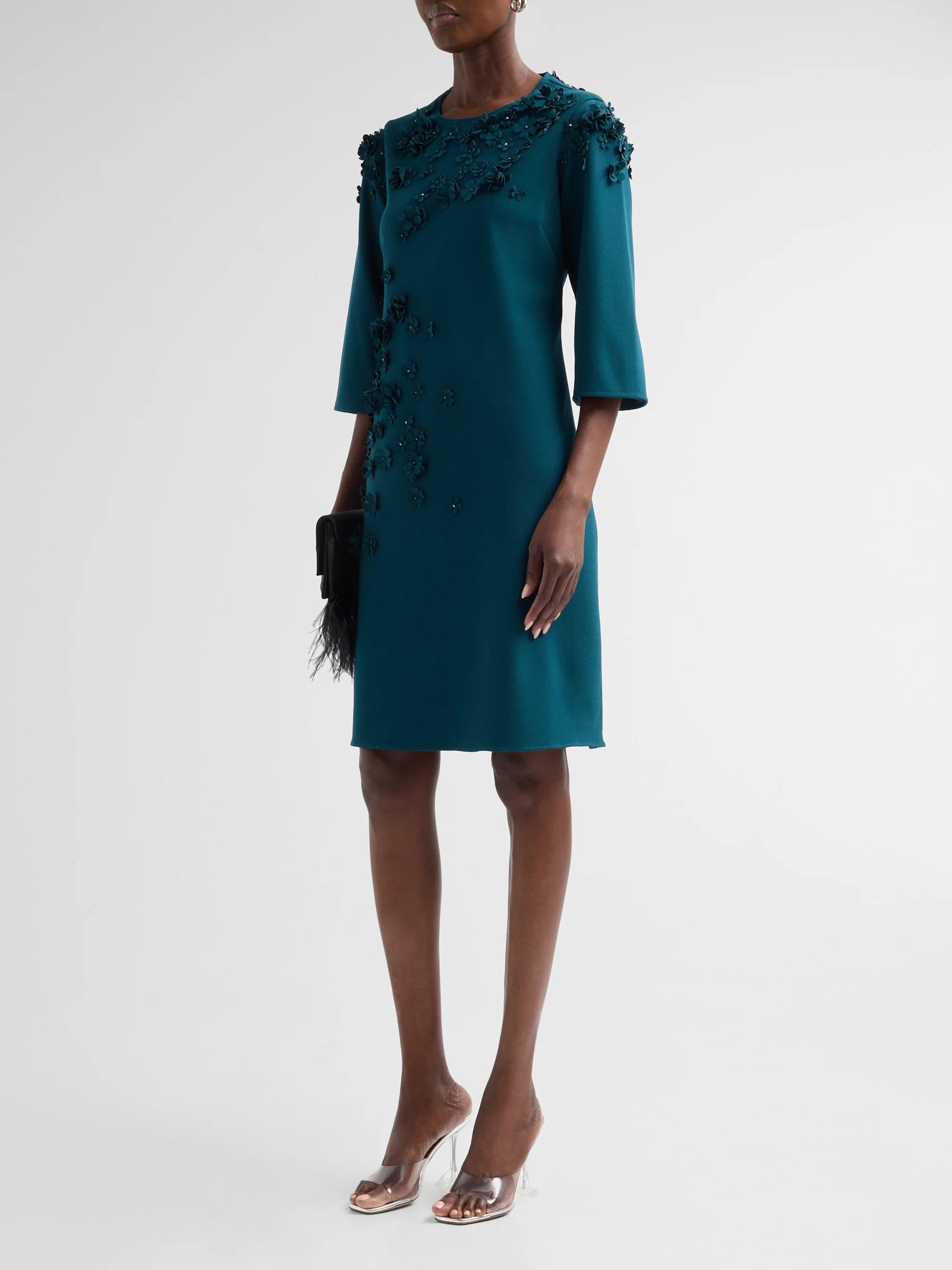 Teri Jon by Rickie Freeman Crepe Cocktail Dress | Saks Fifth Avenue