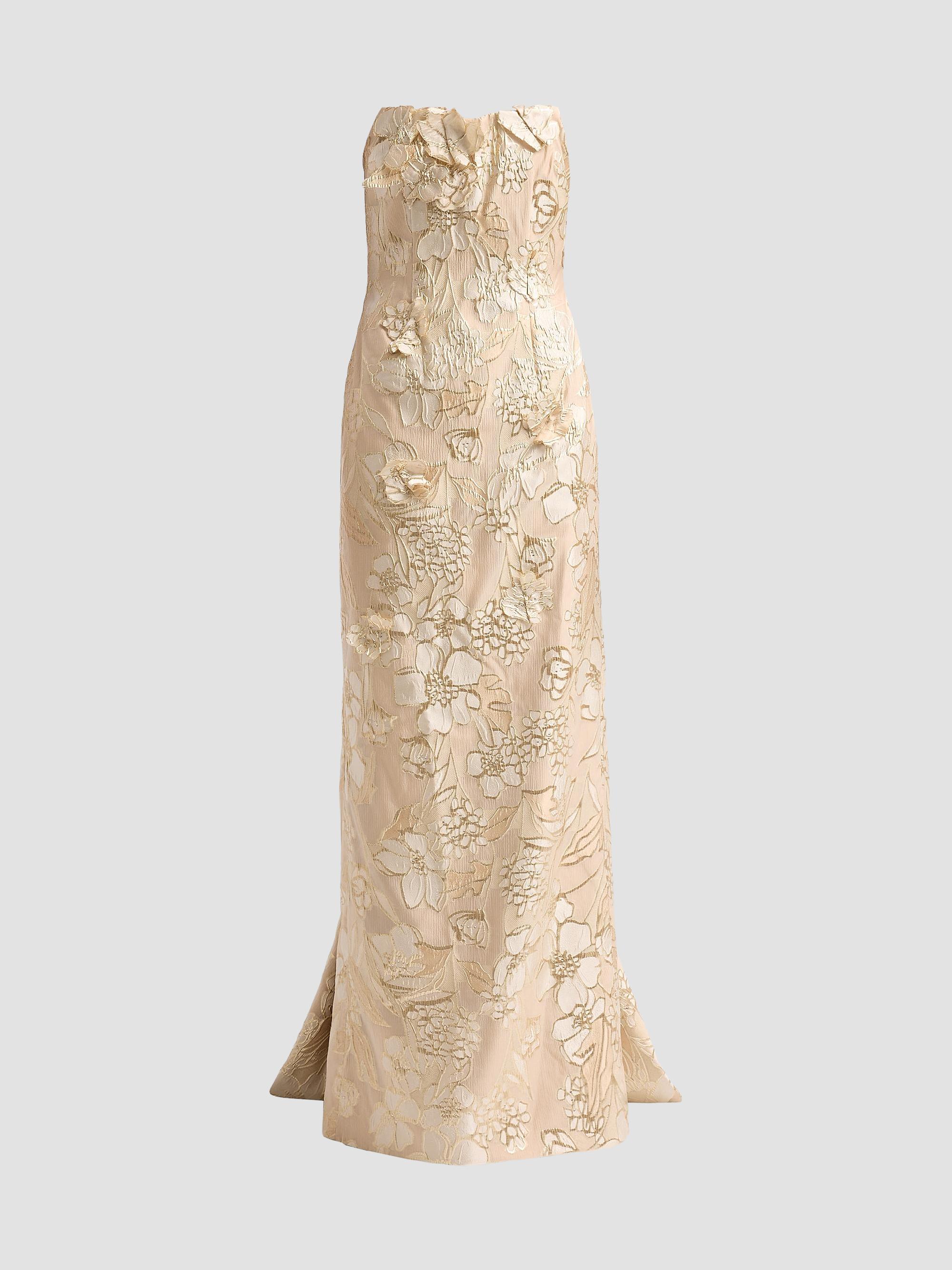 self portrait gold metallic tiered midi dress Self Portrait Gold Metallic Tiered Midi by Self Portrait