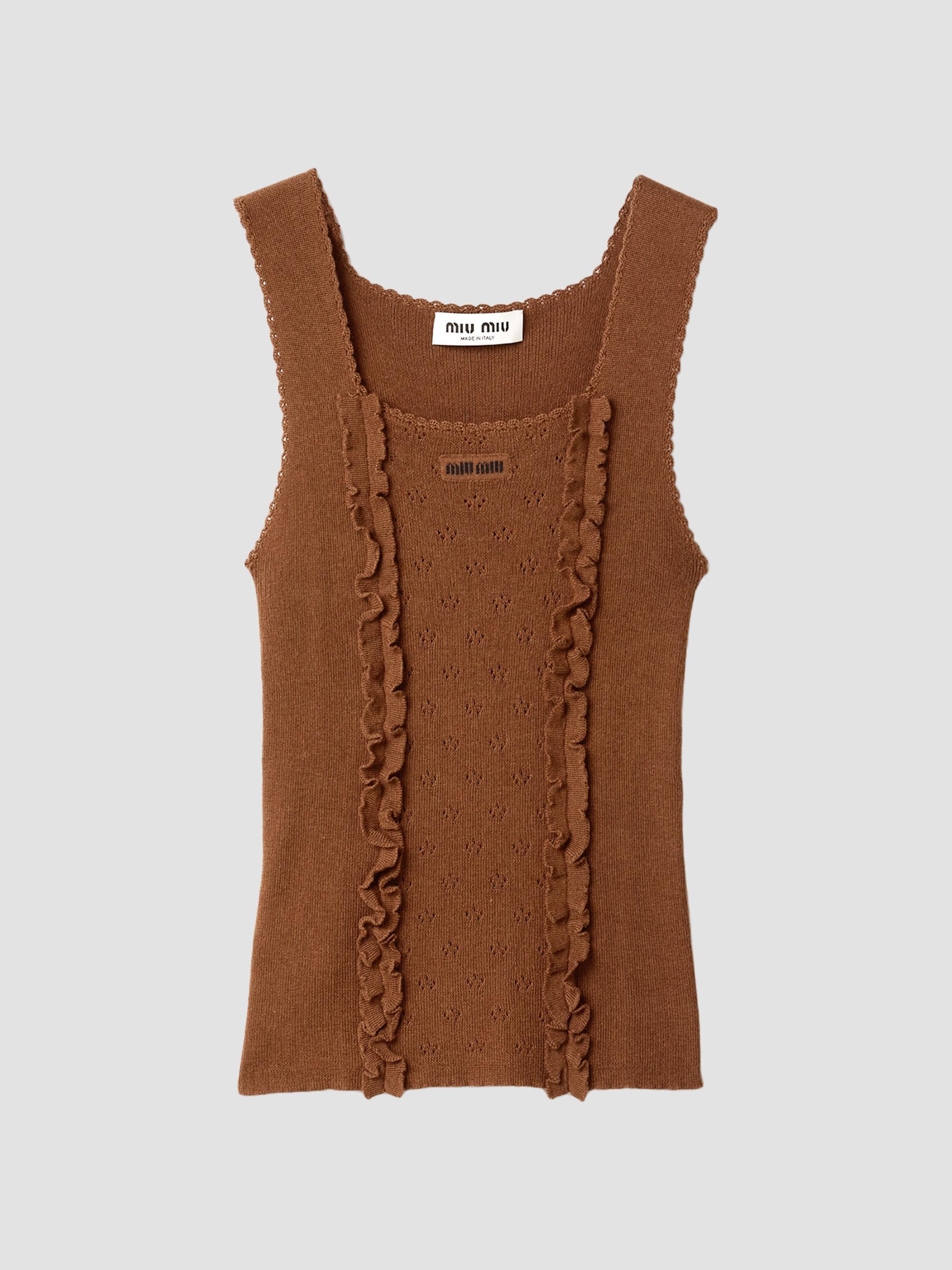 Miu Miu Cotton Knit Tank Top | Saks Fifth Avenue